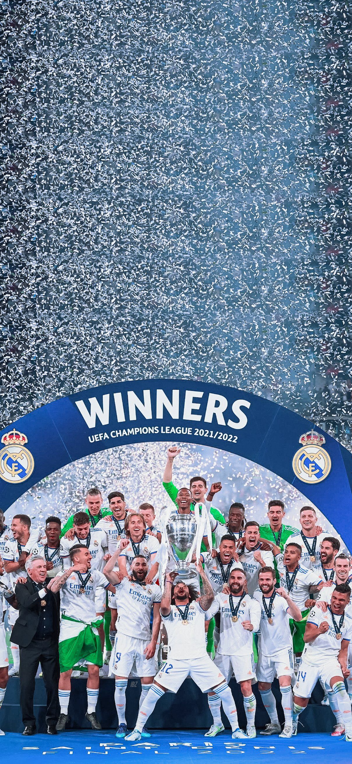 Real Madrid Hintergrundbild 1209x2621. Real Madrid UCL 2022 Wallpaper