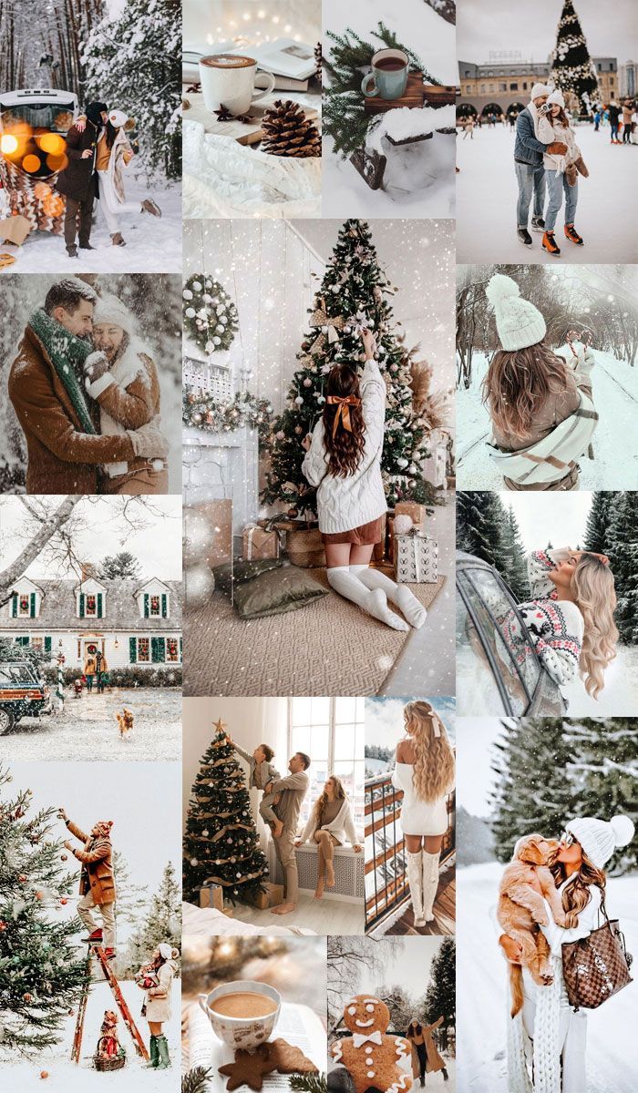 Weihnachten Hintergrundbild 700x1200. Christmas Collage Aesthetic Ideas : Neutral Christmas Aesthetic Collage