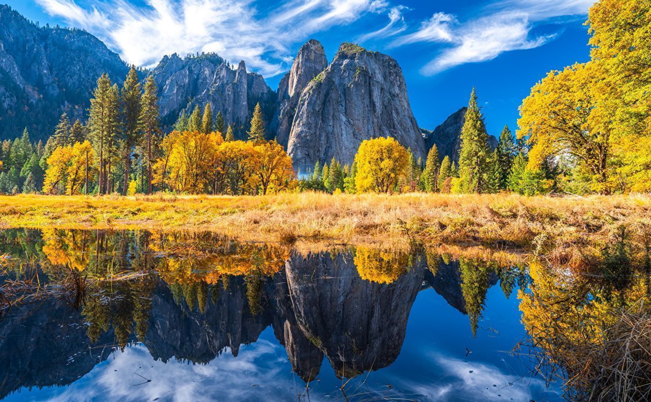  Bildschirm Hintergrundbild 1280x791. Desktop Hintergrundbilder Yosemite Kalifornien USA Natur Herbst