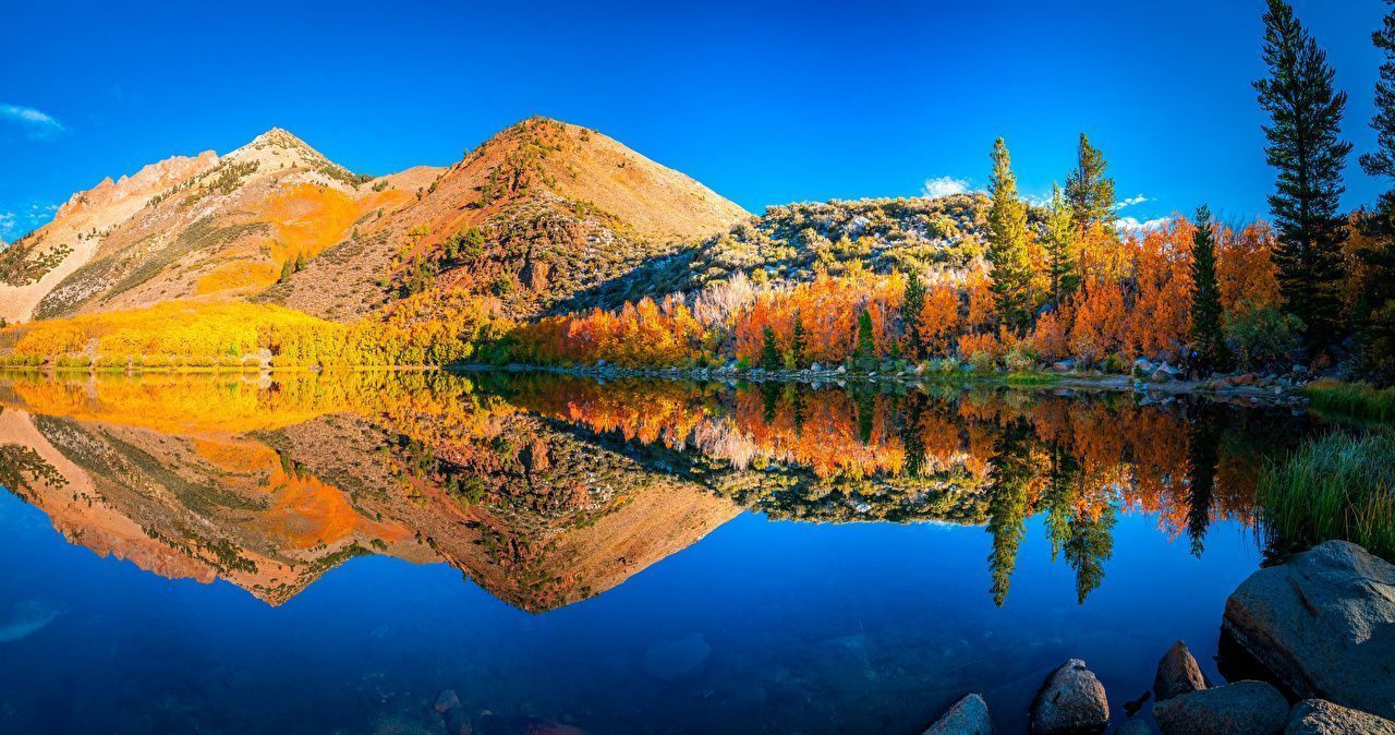 Desktop Hintergrundbild 1280x674. Desktop Hintergrundbilder Kalifornien USA Natur Herbst Gebirge