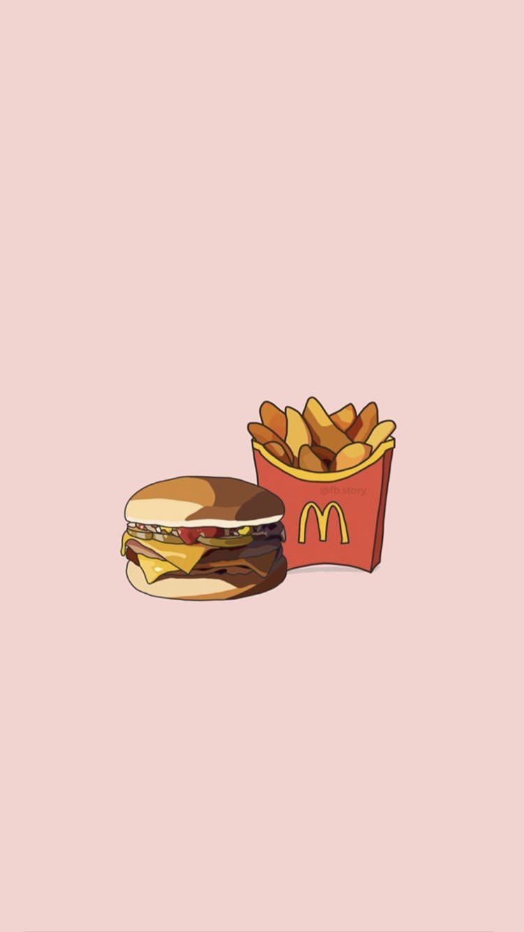  McDonald's Hintergrundbild 750x1334. mcdonald's wallpaper. Cute food wallpaper, Mcdonald's aesthetic, iPhone wallpaper girly