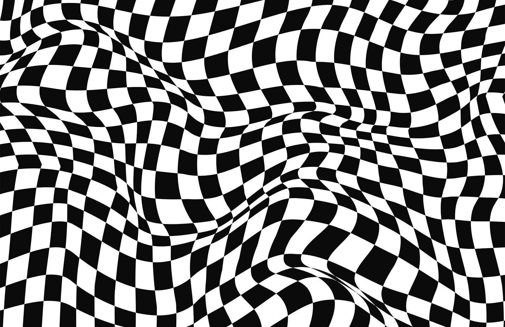  Muster Hintergrundbild 1650x1070. Schwarz Weiß Gewellte Karierte Ästhetik Fototapete