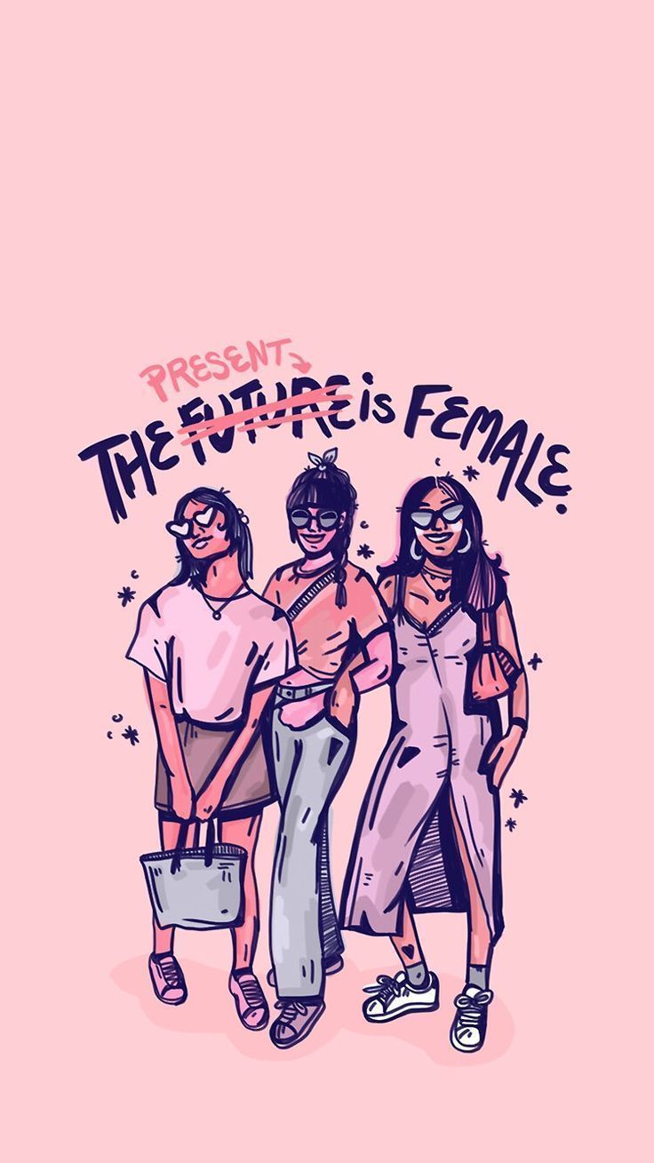  Feminismus Hintergrundbild 736x1309. Women Power Illustration Wallpaper