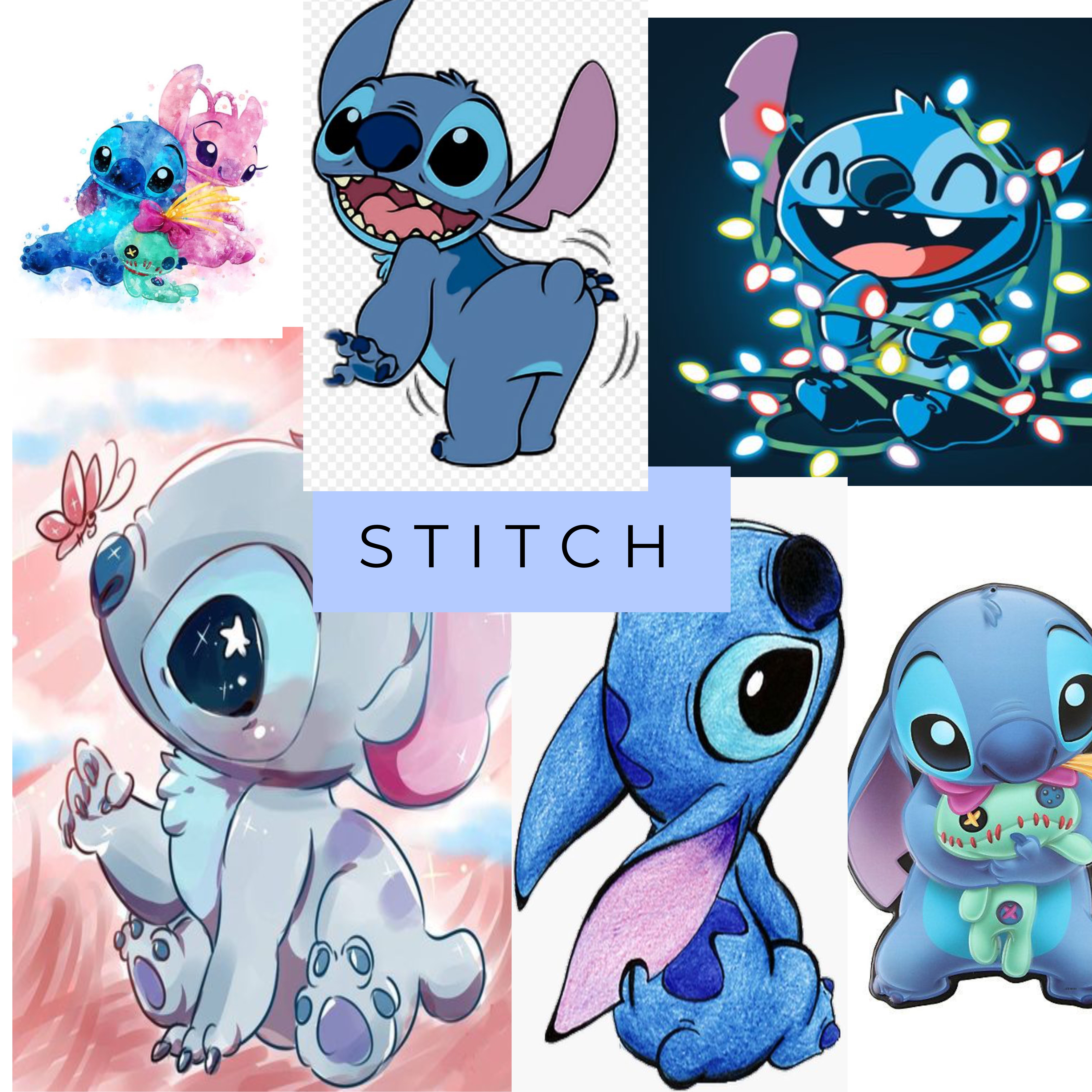  Stitch Hintergrundbild 8000x8000. Stitch Collage Wallpaper