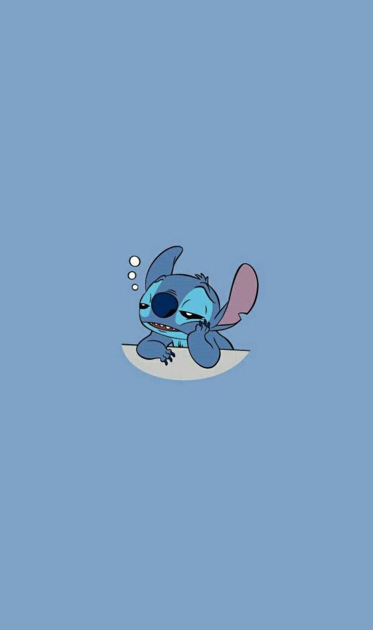  Stitch Hintergrundbild 743x1254. Download Cute Aesthetic Cartoon Sleepy Stitch Wallpaper