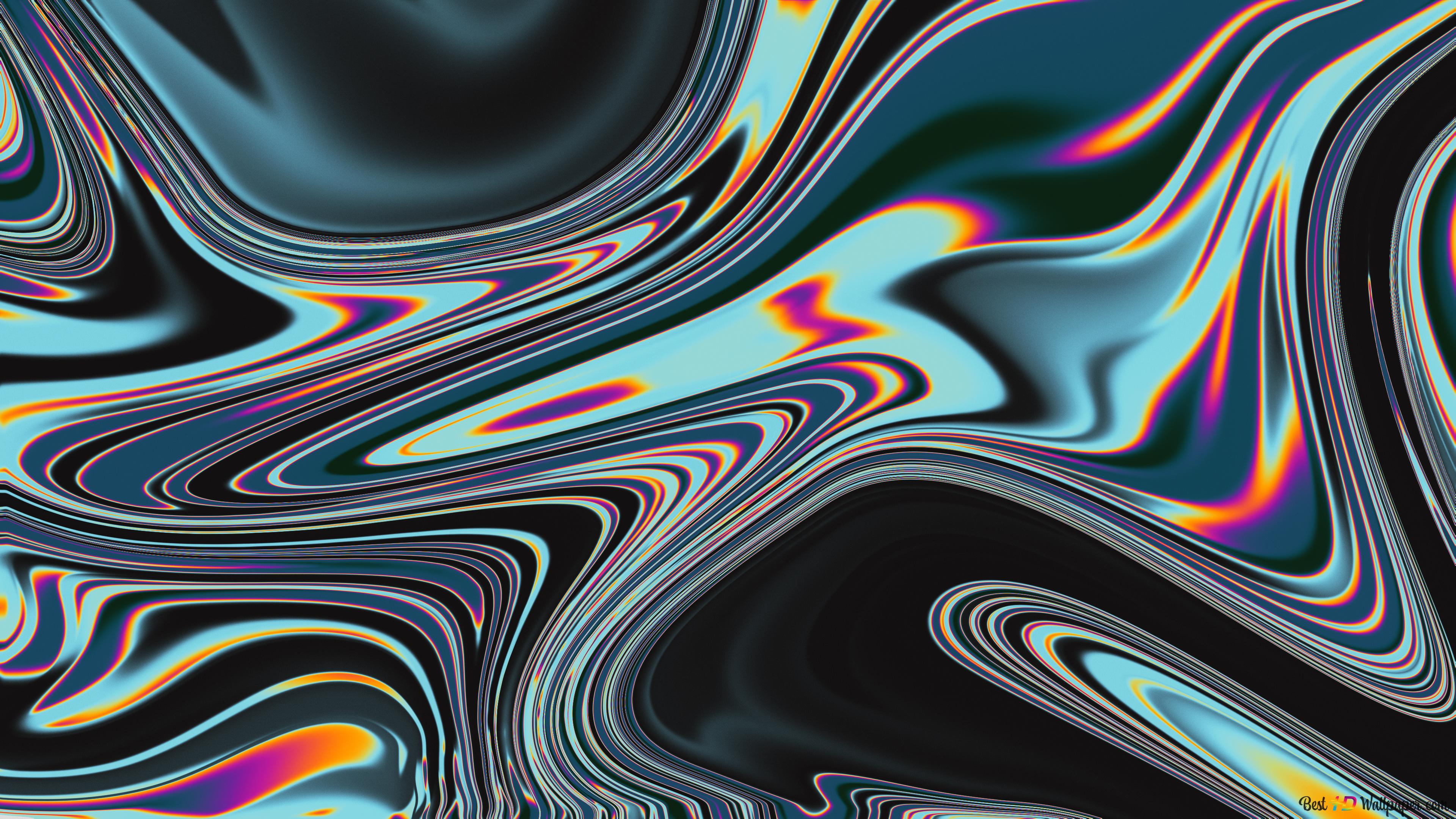 3840x2160 Hintergrundbild 3840x2160. Digital art, abstract, colorful, liquid, modern covers psychedelic background aesthetic 4K wallpaper download