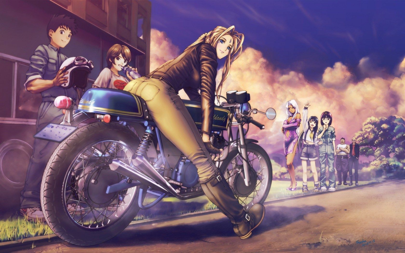  Motorrad Hintergrundbild 1680x1050. Anime Motorcycle Wallpaper