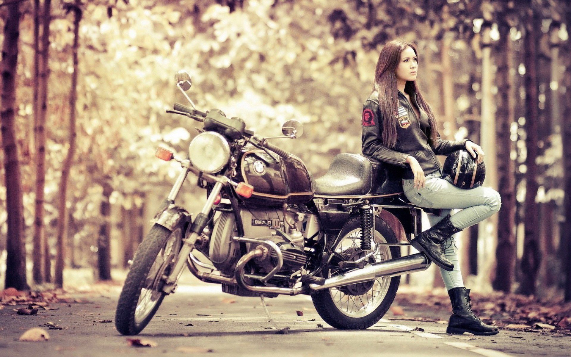  Motorrad Hintergrundbild 1920x1200. Motorcycle Girl Wallpaper