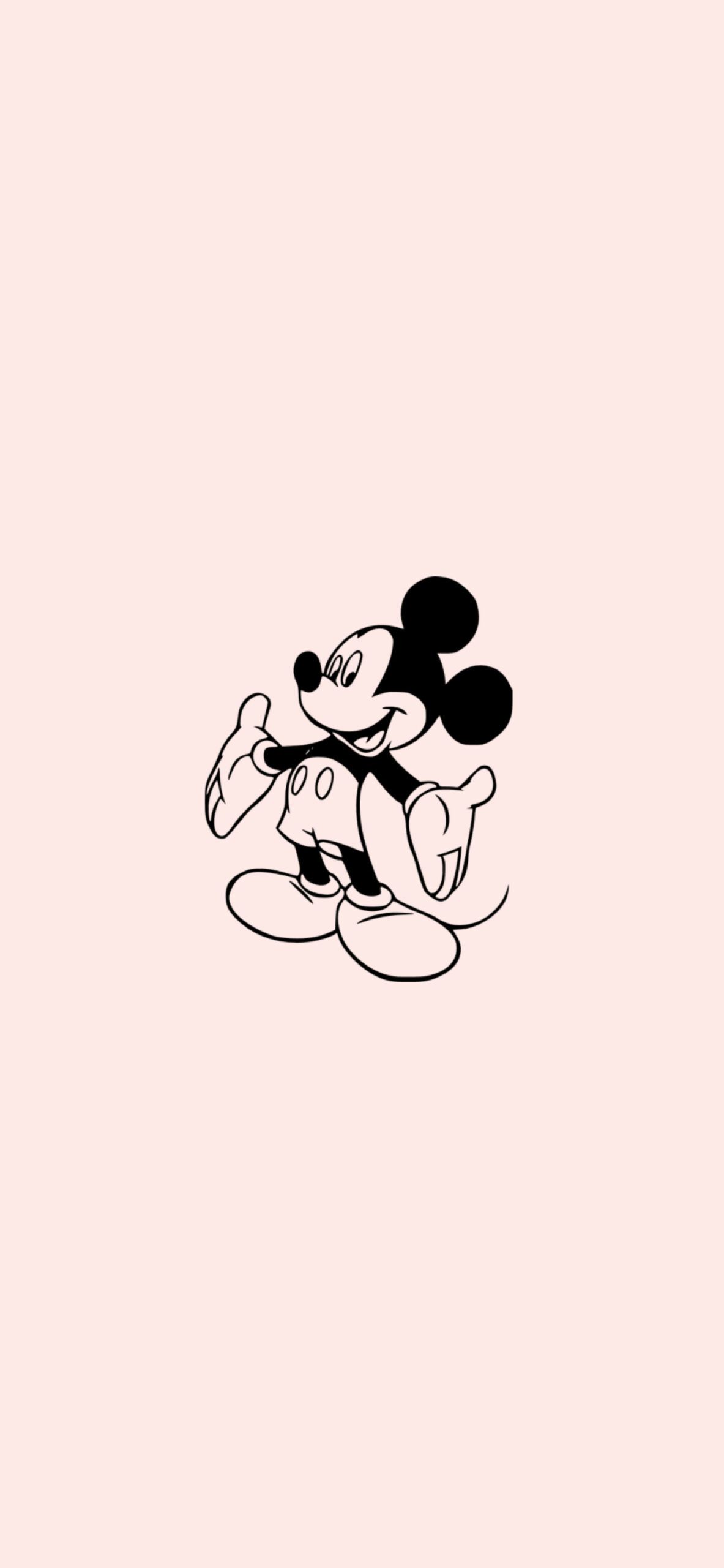  Mickey Mouse Hintergrundbild 1183x2560. Mickey Mouse Light Pink Wallpaper Mouse Wallpaper 4k