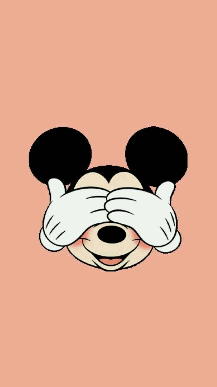  Mickey Mouse Hintergrundbild 736x1308. Download Peek A Boo Mickey Mouse IPhone Wallpaper