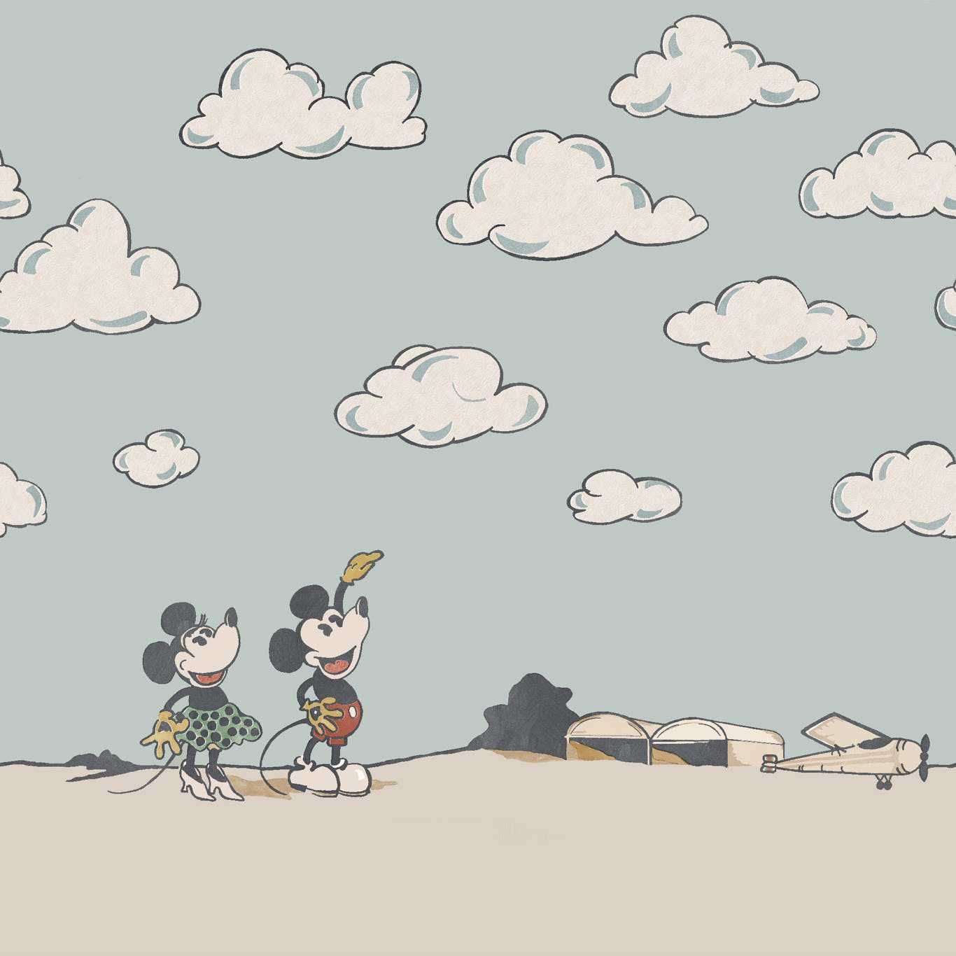  Mickey Mouse Hintergrundbild 1366x1366. Mickey In The Clouds Wallpaper