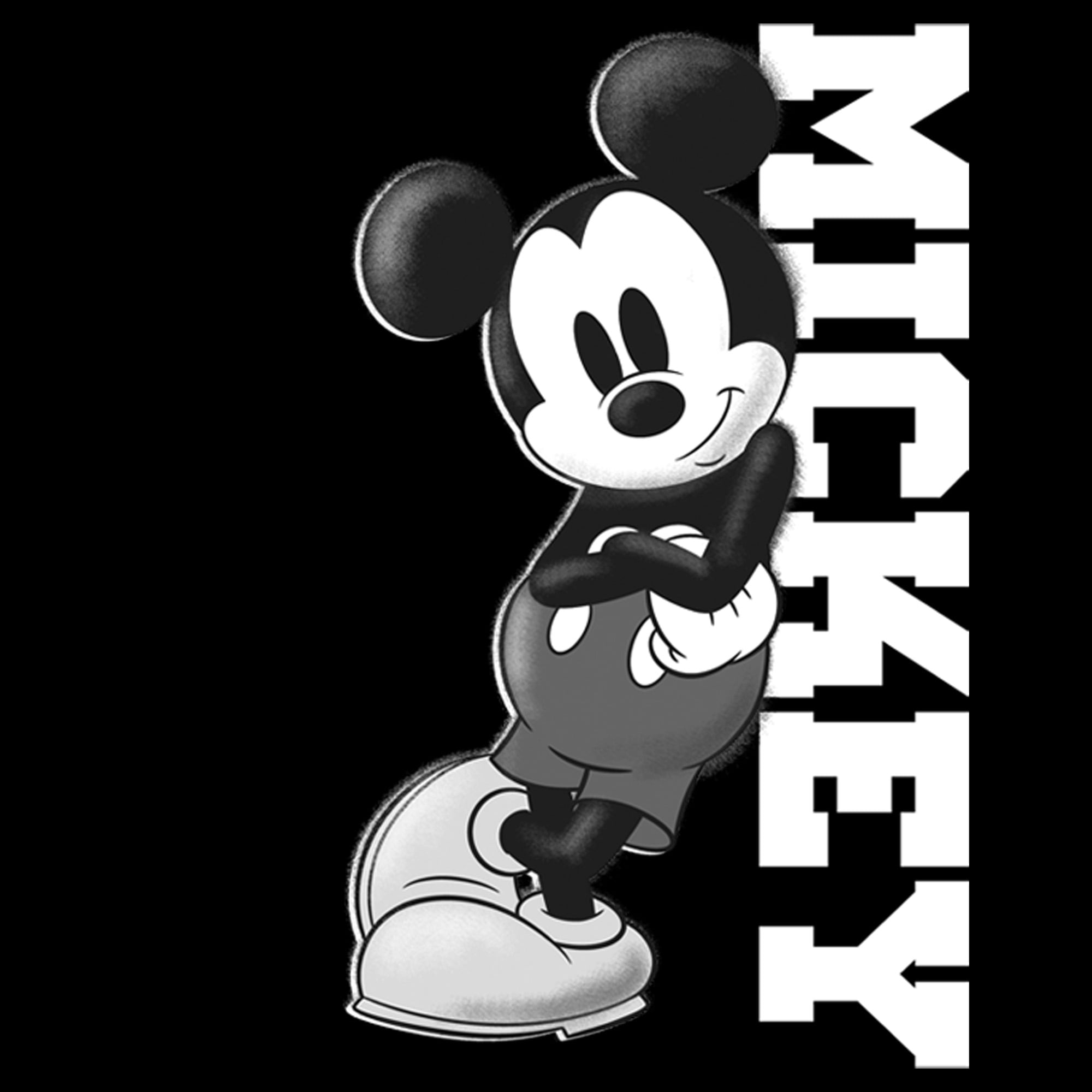  Mickey Mouse Hintergrundbild 2000x2000. Boy's Mickey & Friends Black and White Mickey Mouse Graphic Tee Black Small