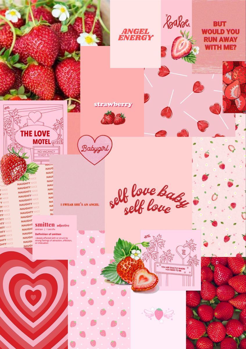  Erdbeeren Hintergrundbild 847x1200. Aesthetic moodboard strawberry themed. Wallpaper iphone cute, Strawberry, Cute fall wallpaper