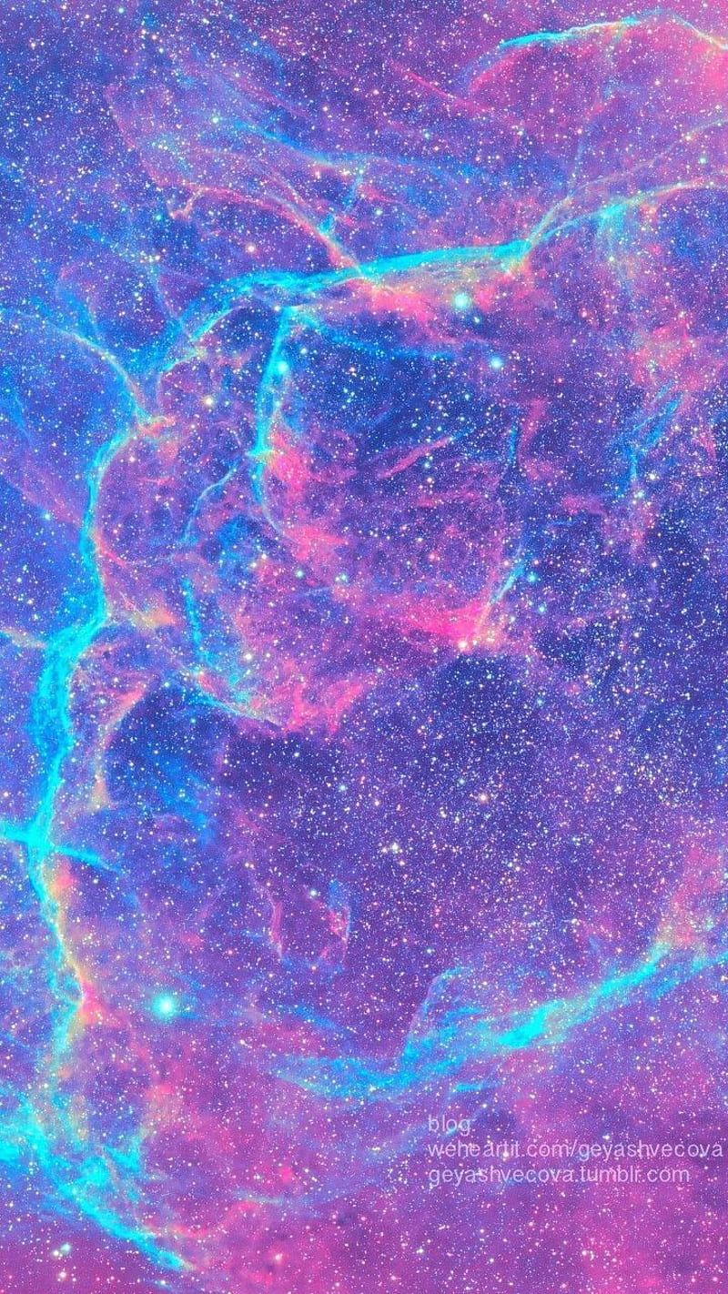 Galaxie Hintergrundbild 800x1422. Aesthetic, galaxy, glitter, magic, nebula, space, stars, universe, HD phone wallpaper