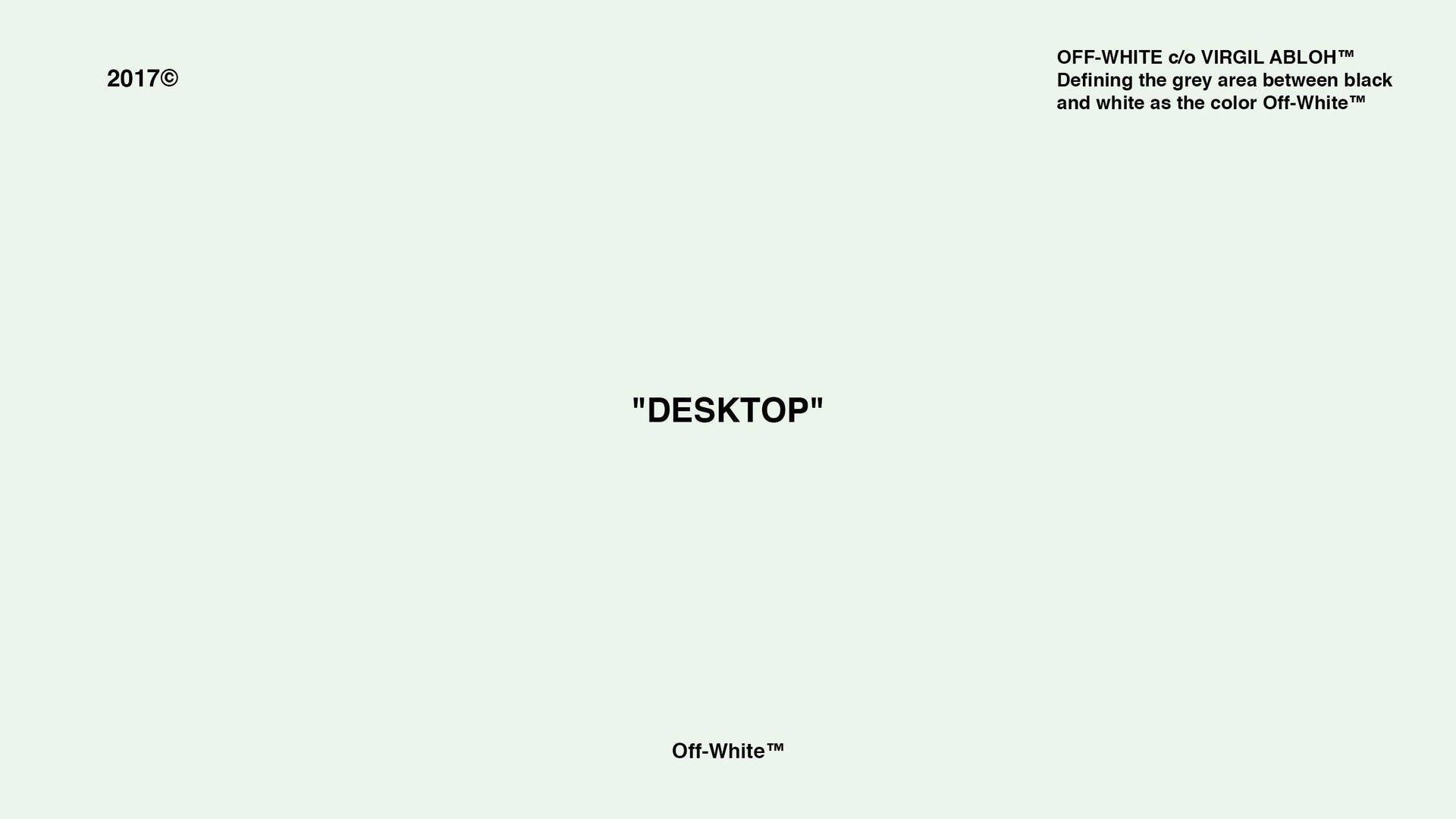  Off White Hintergrundbild 1920x1080. Download Minimalist Desktop Off White Logo Wallpaper