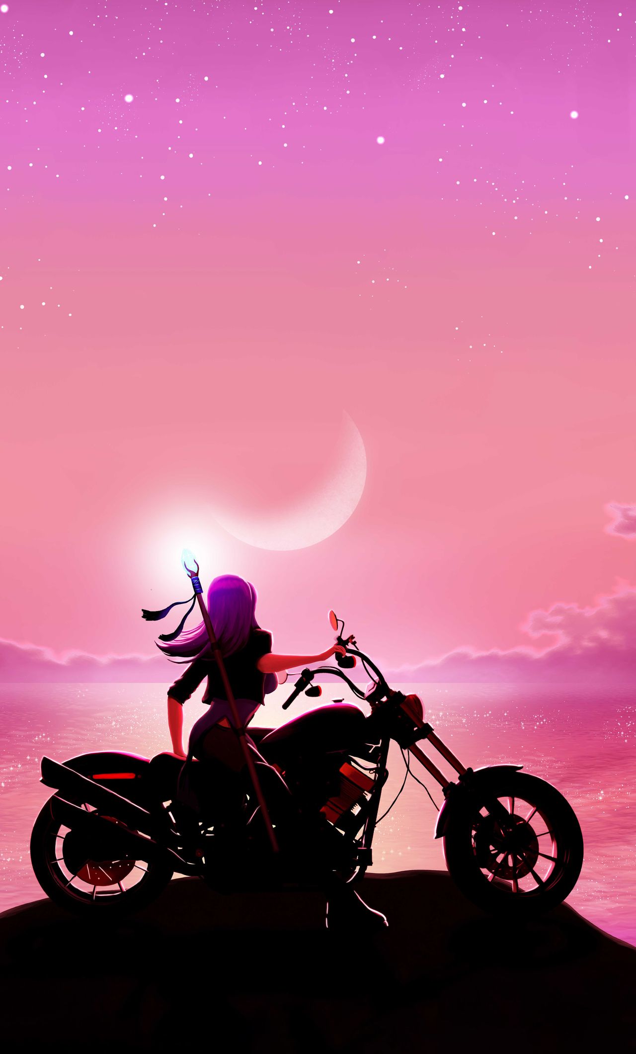  Motorrad Girl Hintergrundbild 1280x2120. Motorcycle Girl 8k iPhone HD 4k Wallpaper, Image, Background, Photo and Picture