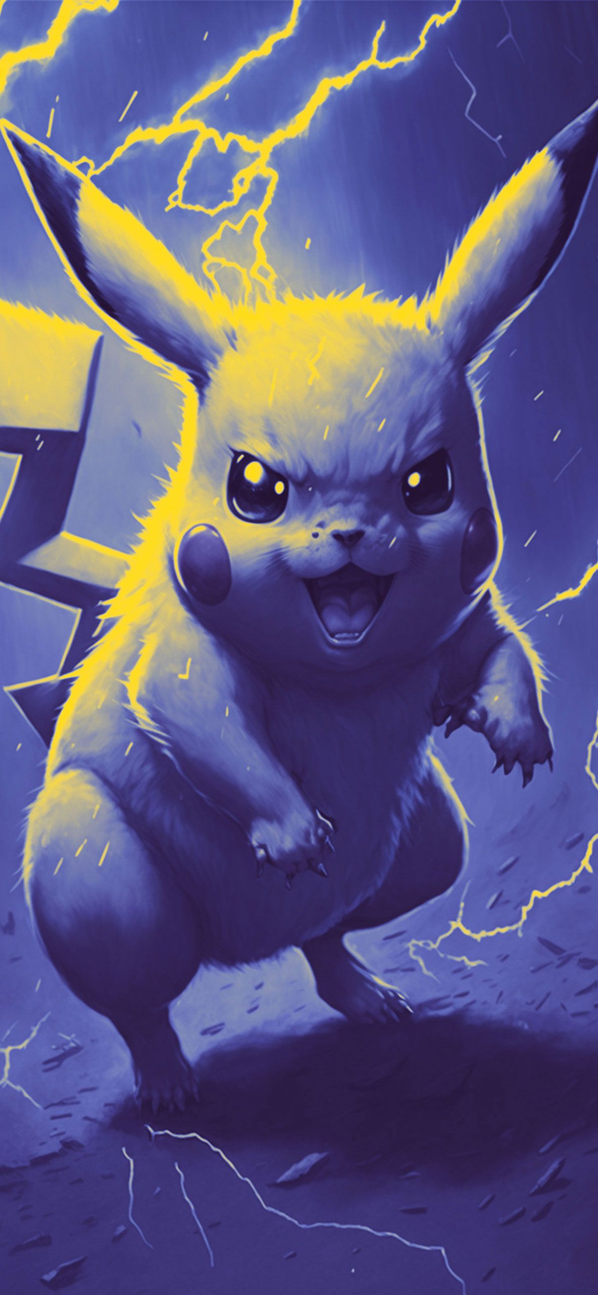  Pikachu Hintergrundbild 1183x2560. Pokémon Pikachu & Lightning Wallpaper Wallpaper 4k