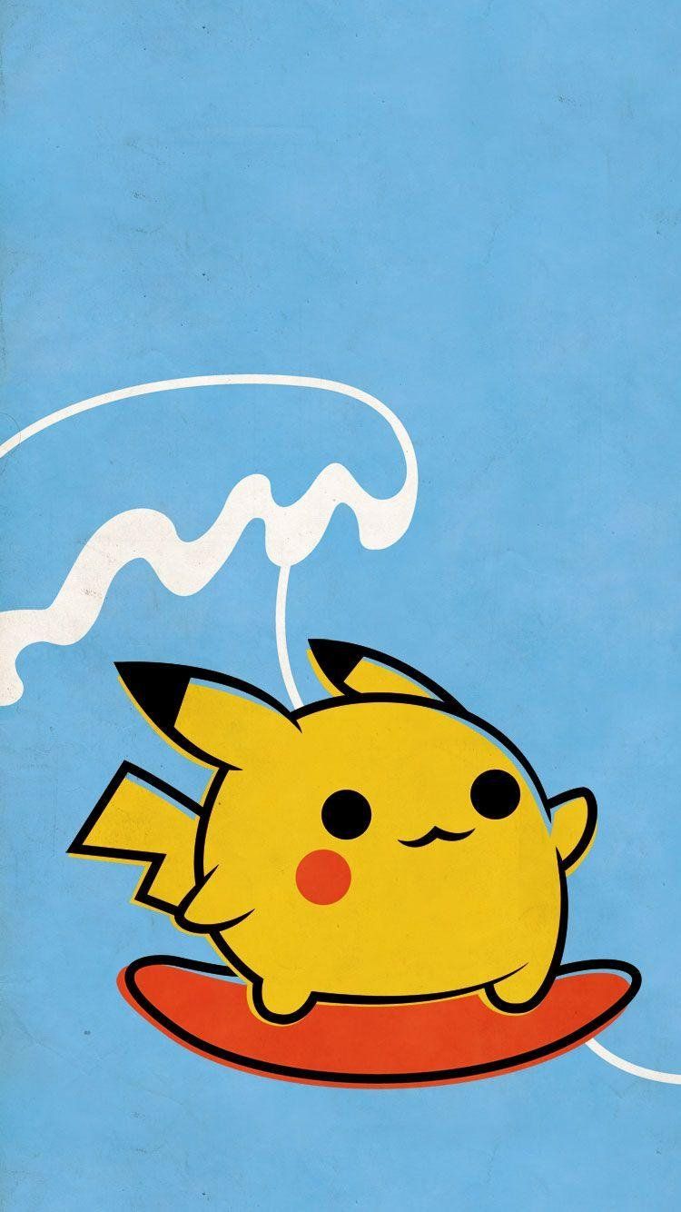  Pikachu Hintergrundbild 750x1334. Pikachu bluebackground aesthetic Wallpaper Download