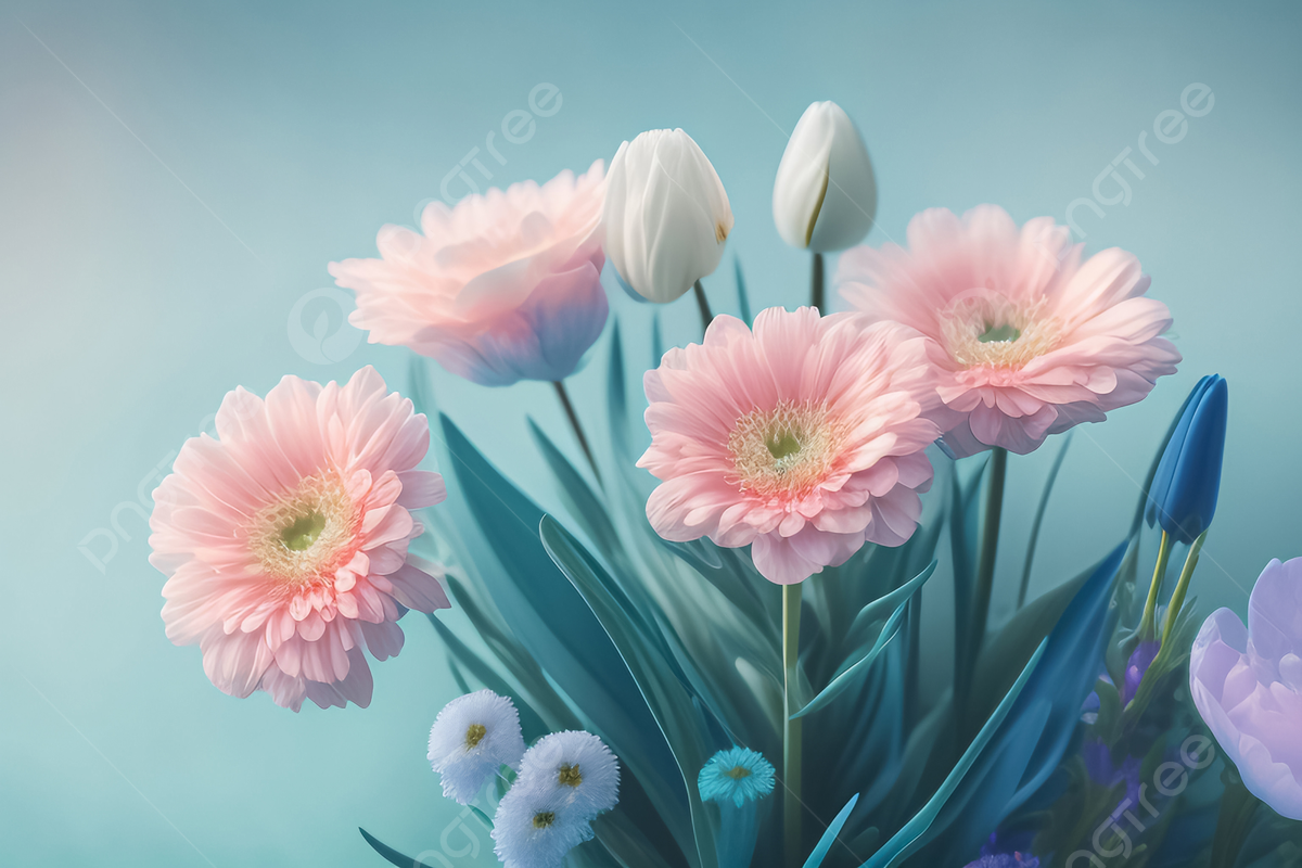Schönste Hintergrundbild 1200x800. Schöne Blumen Auf Pastellblauem Hintergrund Romantisches ästhetisches Naturkonzept, Blume, Pastell, Pflanze Hintergrund, Foto und Bild zum kostenlosen Download