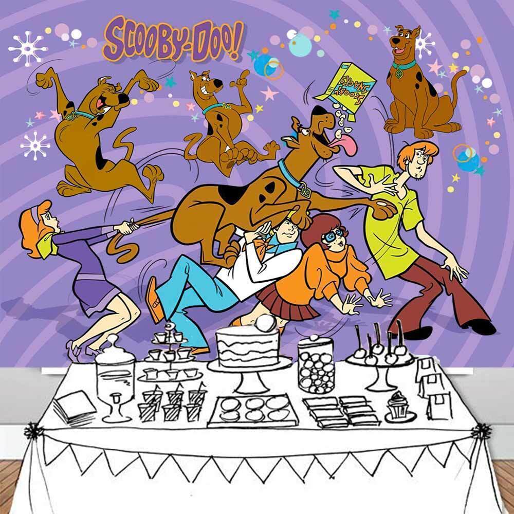  Scooby-Doo Hintergrundbild 1000x1000. Scooby Doo Happy Birthday Backdrop Banner Background Vinyl Party Decor 7x5ft