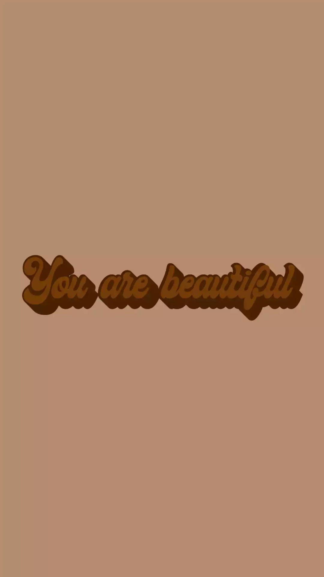  Schönheit Hintergrundbild 1080x1920. Download free Embrace Your Beauty In Beige Brown Aesthetic Wallpaper