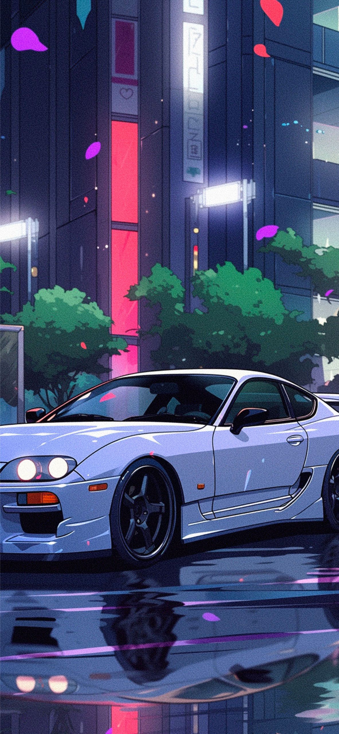  Supra Hintergrundbild 1183x2560. White Toyota Supra Anime Wallpaper Supra Wallpaper 4k