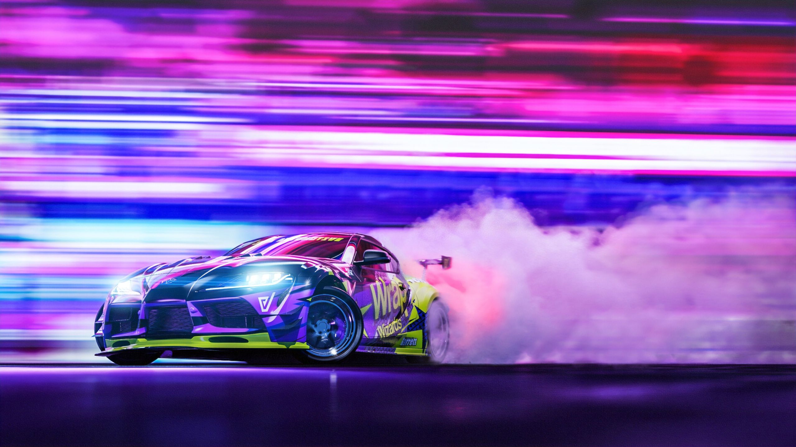  Supra Hintergrundbild 2560x1440. Toyota Supra Wallpaper 4K, Drift, Colorful