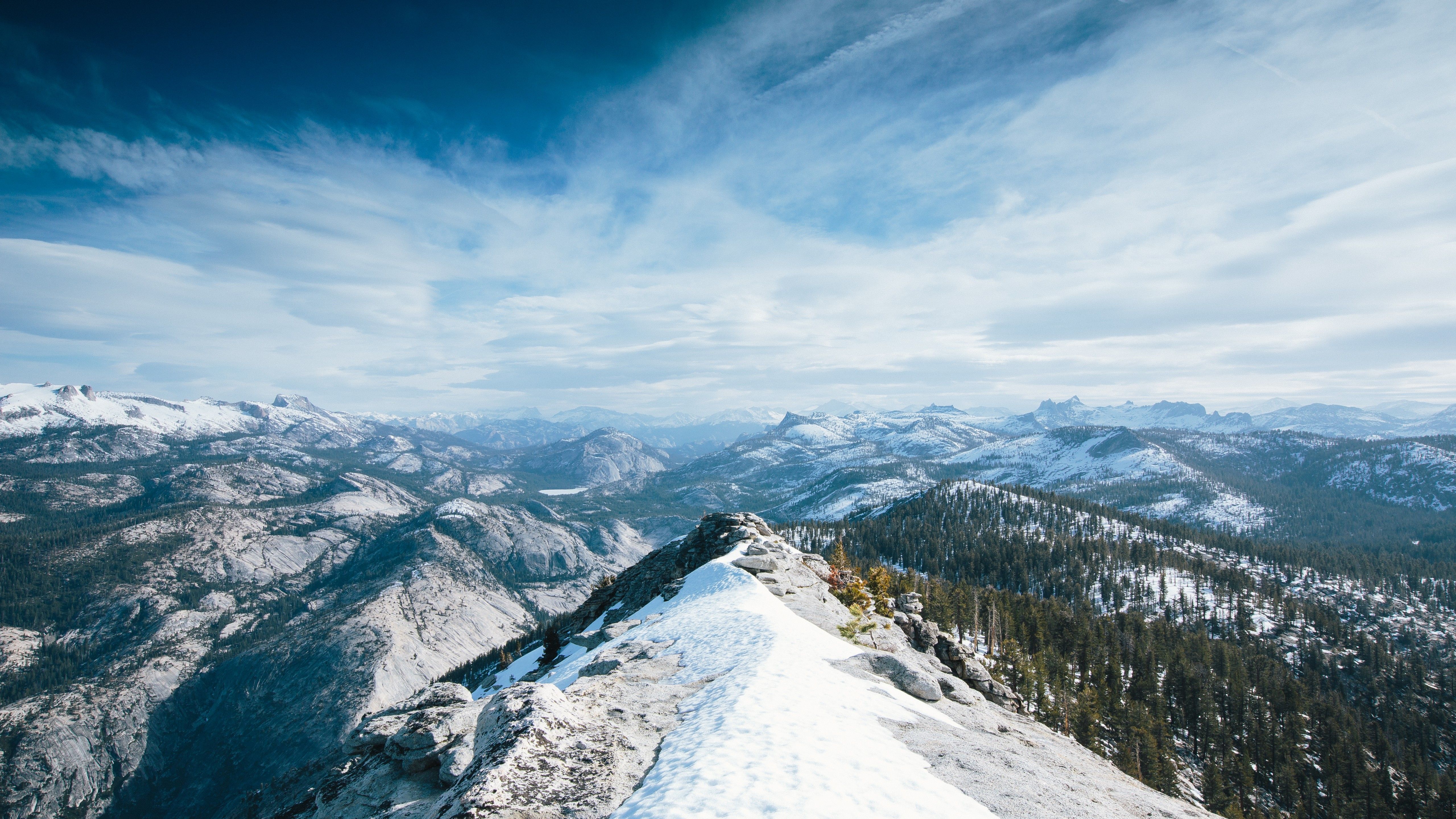  5k Hintergrundbild 5120x2880. Wallpaper Yosemite, 5k, 4k wallpaper, 8k, winter, snow, forest, OSX, apple, mountains, Nature