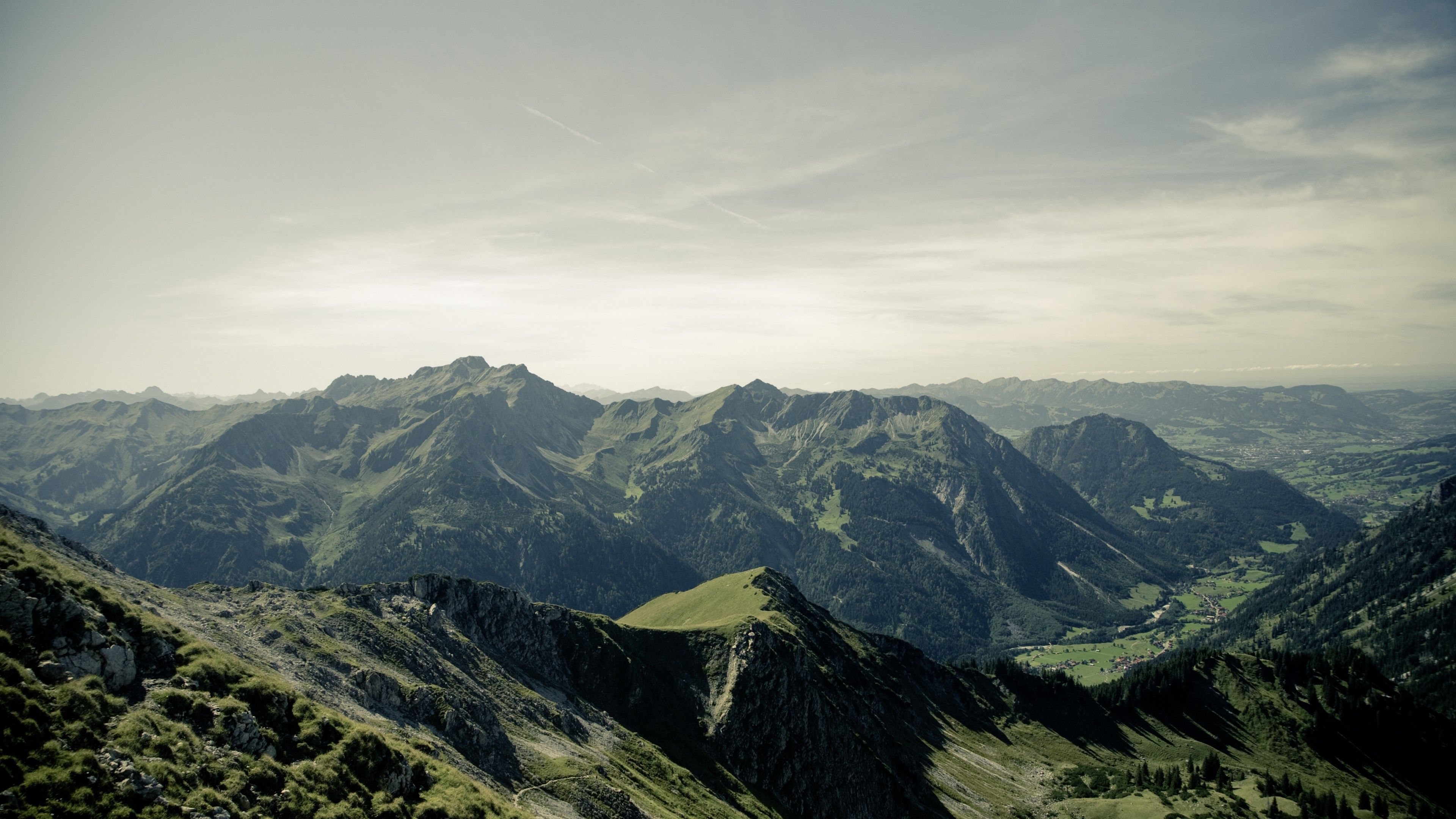  5k Hintergrundbild 3840x2160. Wallpaper Allgaeu, 4k, 5k wallpaper, Germany, mountains, hills, sky, Nature