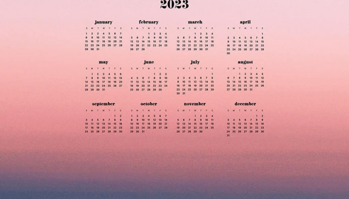 2023 kalender Wallpaper