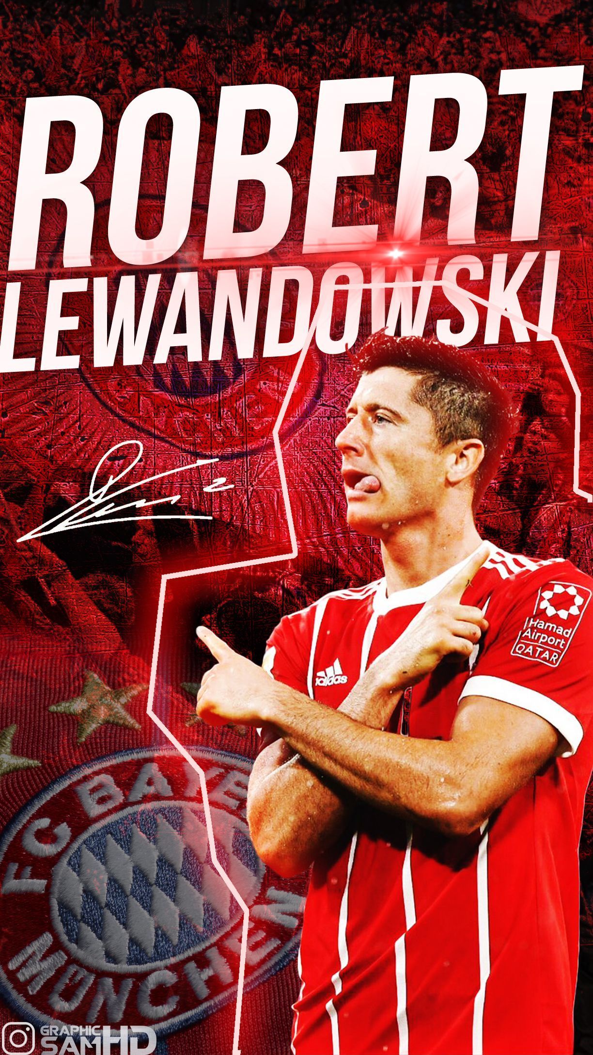 Lewandowski Hintergrundbild 1224x2176. Football Wallpaper