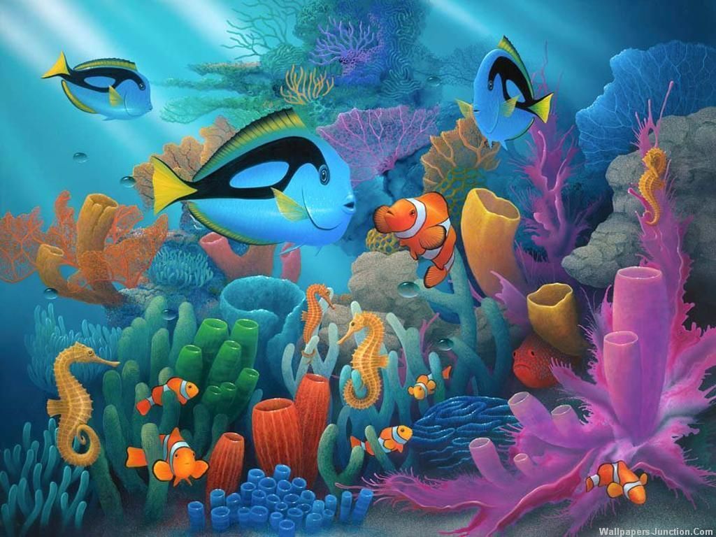  Aquarien Hintergrundbild 1024x768. Free 3D Aquarium Wallpaper