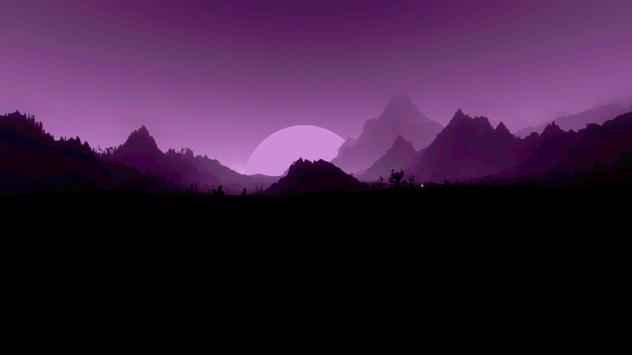  2560x1440 Hintergrundbild 2560x1440. Purple sky[2560x1440]. Full credits to u/ realbadhorse. Dark purple wallpaper, Aesthetic desktop wallpaper, Cute desktop wallpaper