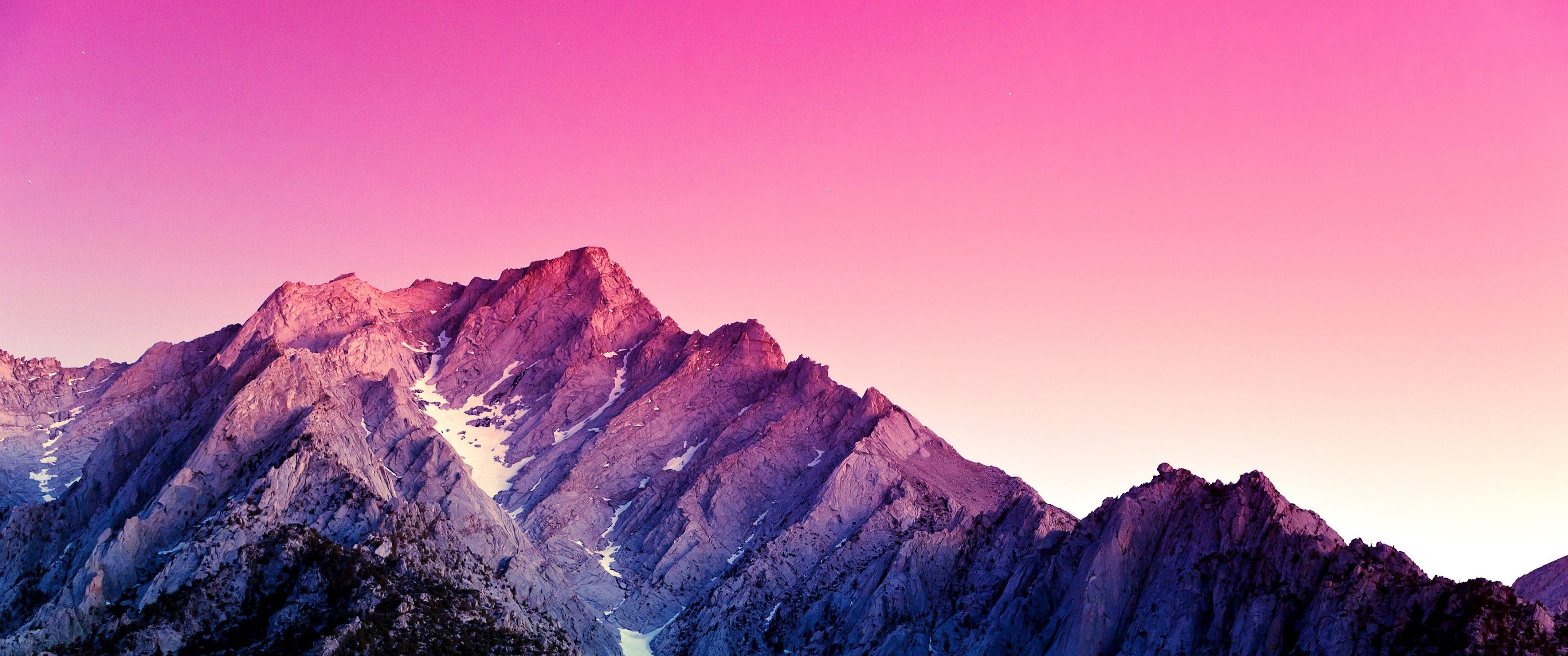 3440x1440 Hintergrundbild 3440x1440. Mountain Purple Sky 4K Wallpaper