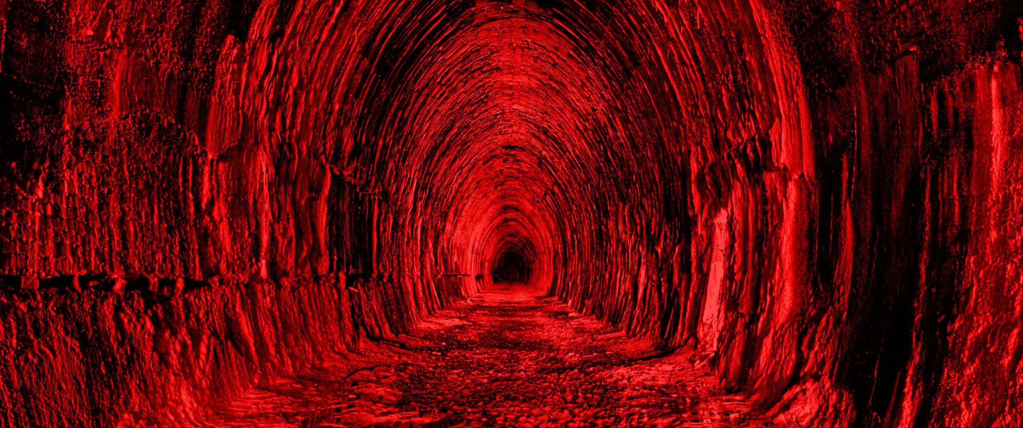 3440x1440 Hintergrundbild 3440x1440. Red Aesthetic Tunnel 3440x1440 Resolution Wallpaper, HD Artist 4K Wallpaper, Image, Photo and Background