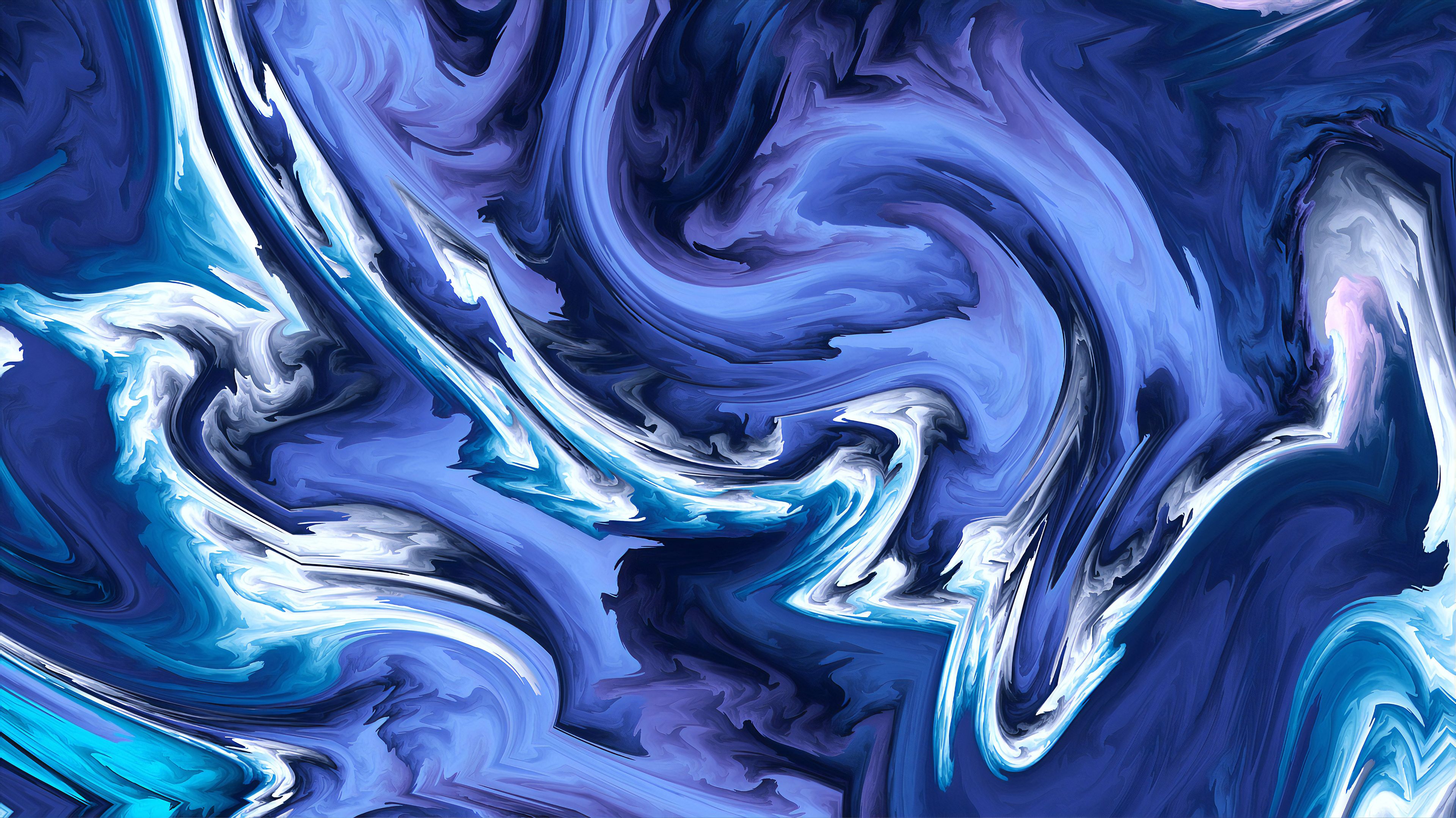 3840x2160 Hintergrundbild 3840x2160. Blue Mixed Paint Aesthetic Background 4K HD Blue Aesthetic Wallpaper