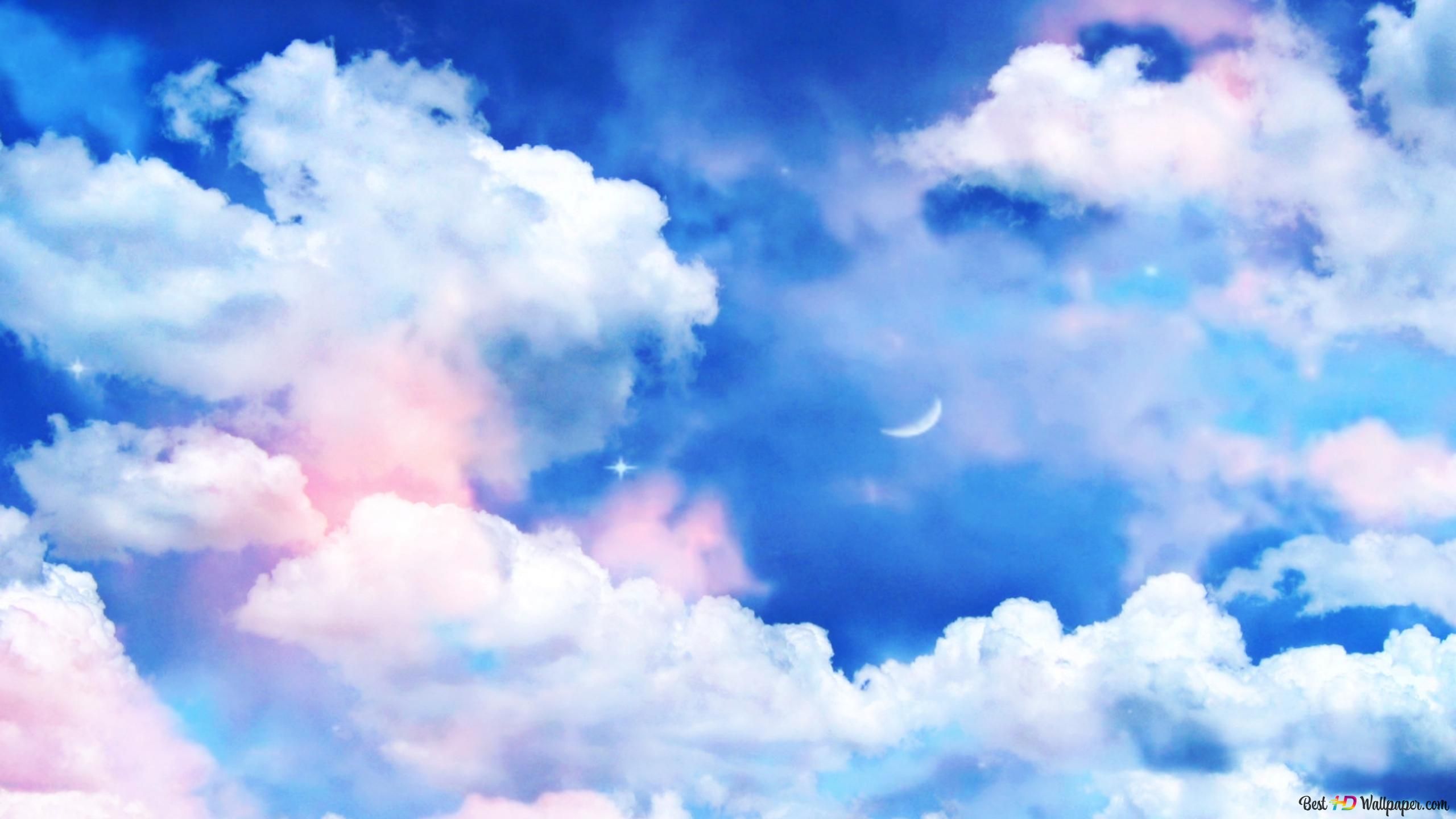  2560x1440 Hintergrundbild 2560x1440. Cloudy night aesthetic 4K wallpaper download