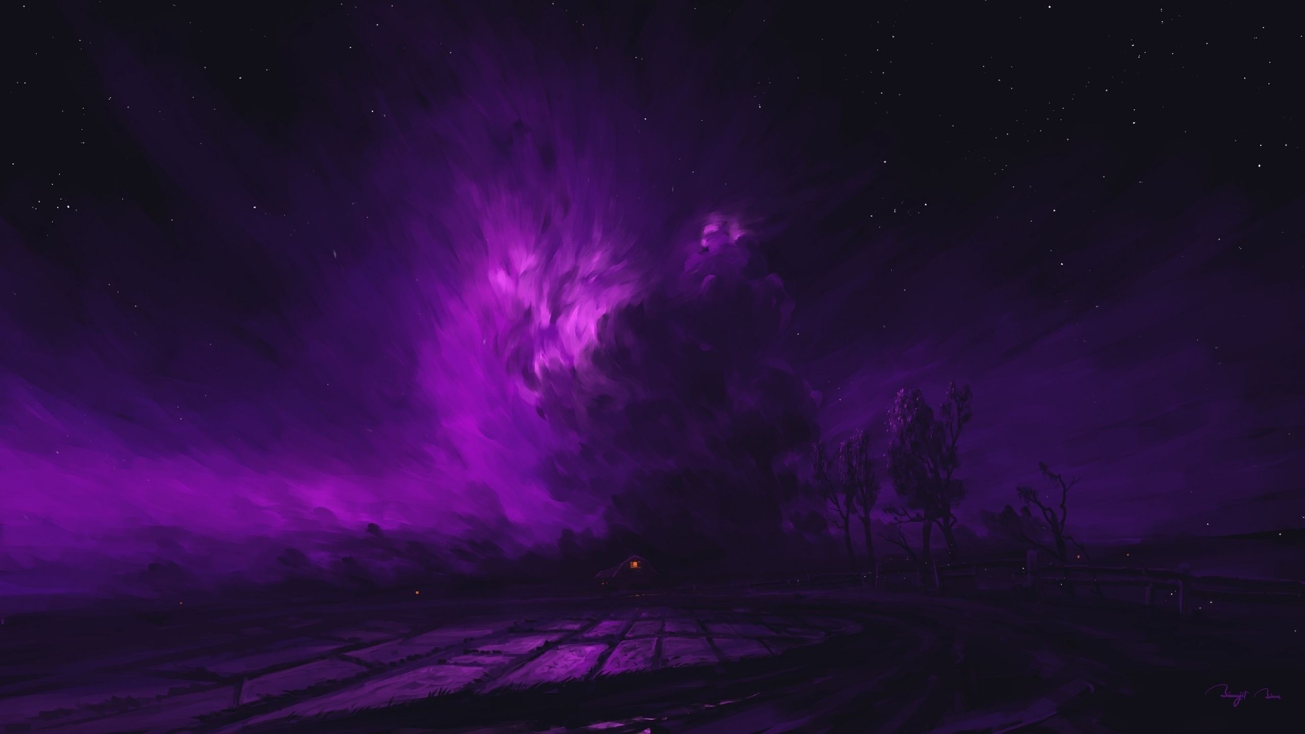  2560x1440 Hintergrundbild 2560x1440. Glowing Purple Cloud Art 1440P Resolution Wallpaper, HD Artist 4K Wallpaper, Image, Photo and Background