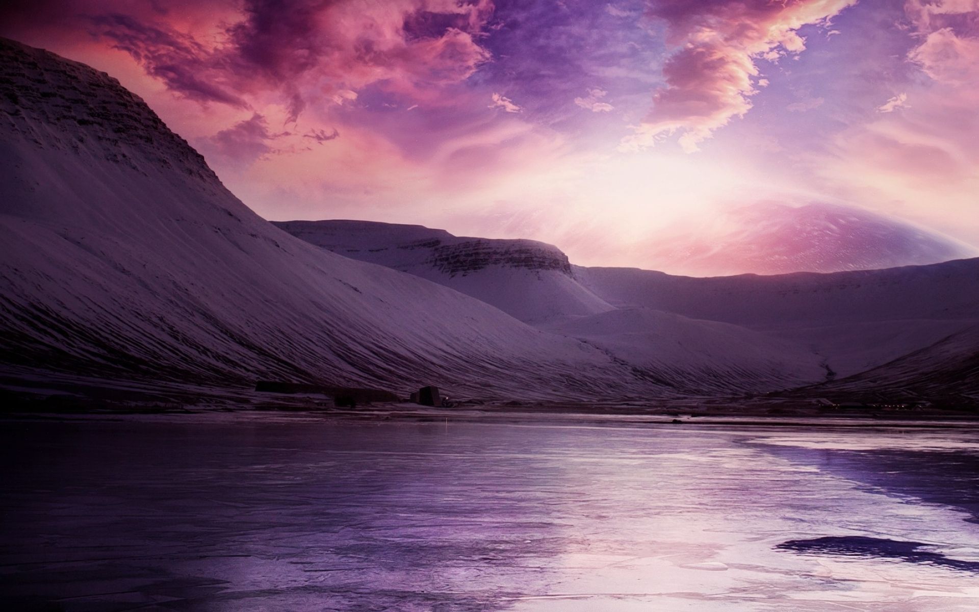 1920x1200 Hintergrundbild 1920x1200. Purple Dreams Mountain & Lake desktop PC and Mac wallpaper