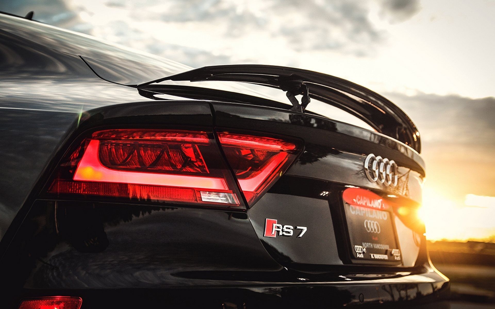  Audi RS7 Hintergrundbild 1920x1200. Herunterladen Hintergrundbild Sonnenuntergang, Audi Rs7 Sportback, Schwarz Rs Close Up, Audi Mit Einer Auflösung Zu überwachen 1920x1200. Bilder Auf Dem Desktop