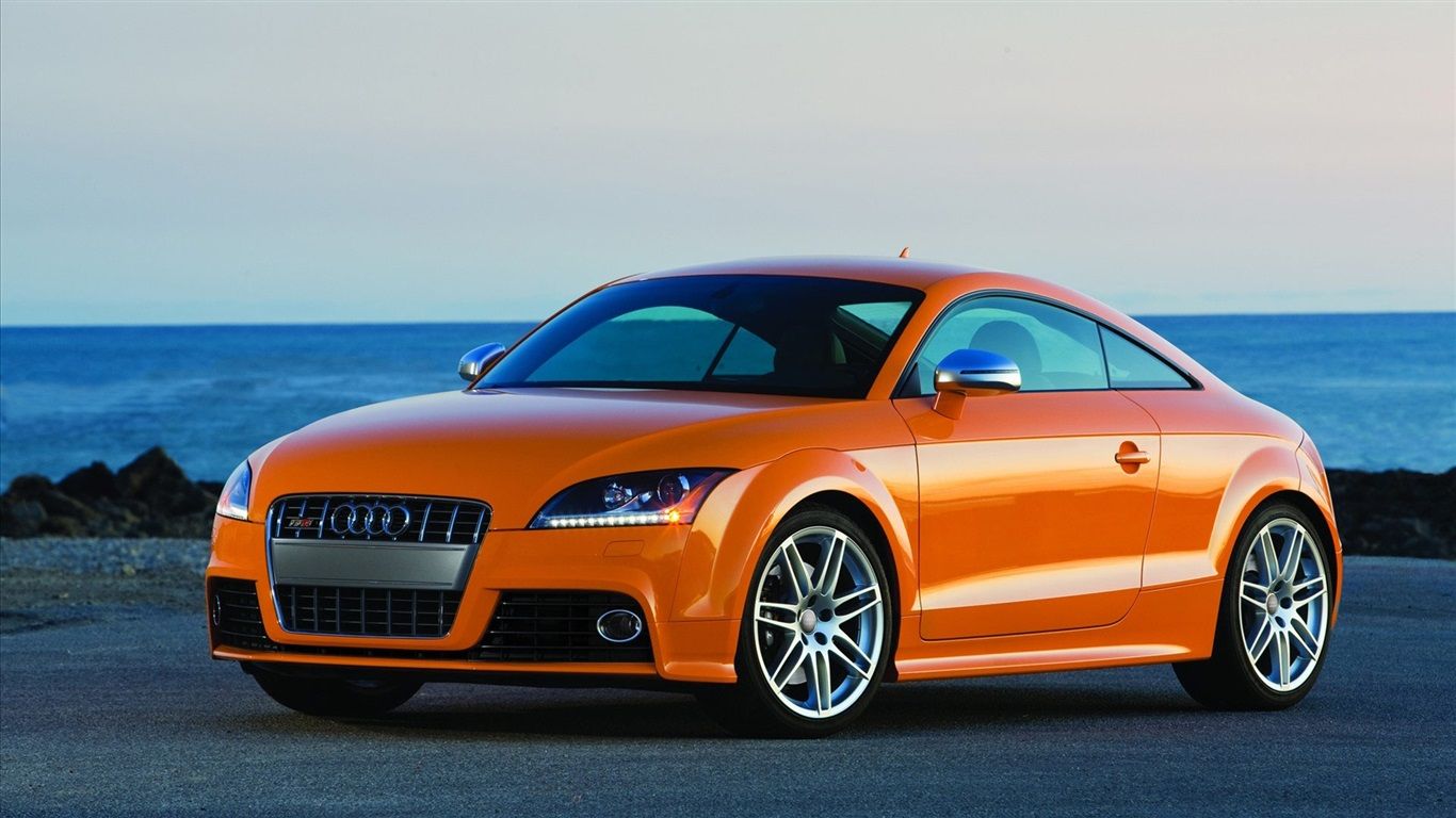  Audi TT Hintergrundbild 1366x768. Audi TT Coupe, orange Farbe 1920x1080 Full HD 2K Hintergrundbilder, HD, Bild