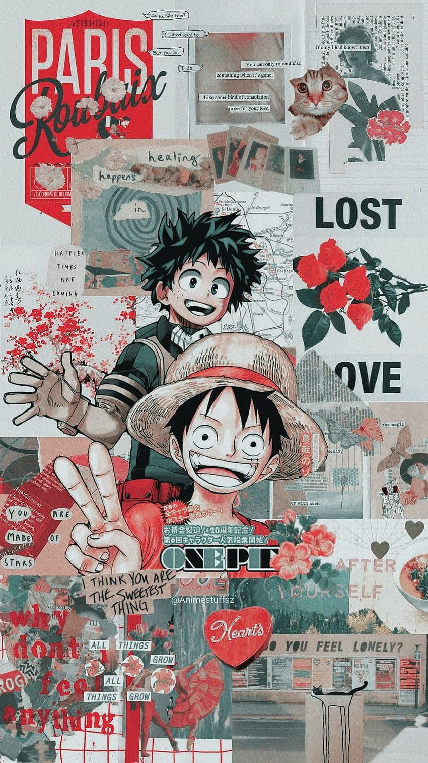  One Piece Hintergrundbild 850x1513. Deku e Luffy, anime aesthetic one piece HD phone wallpaper