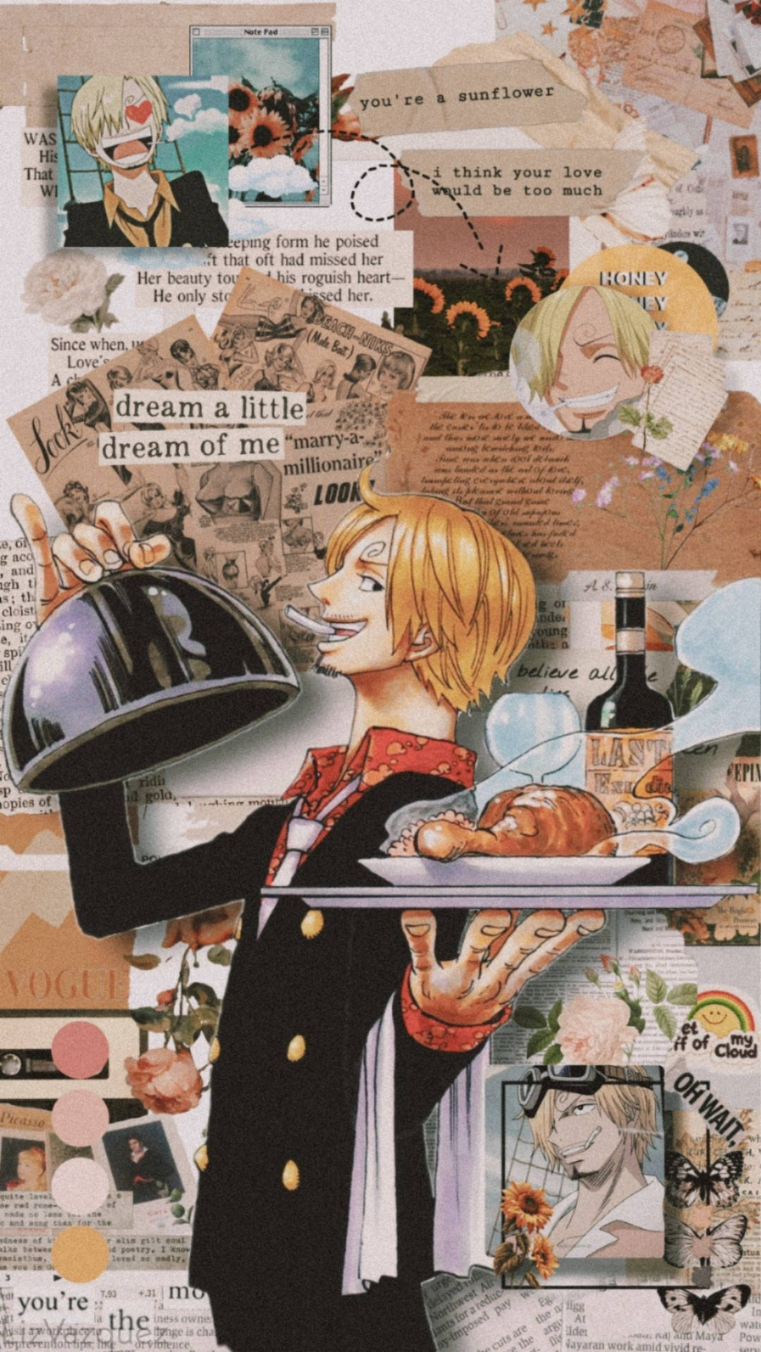  One Piece Hintergrundbild 1080x1920. Download Sanji One Piece Aesthetic Wallpaper