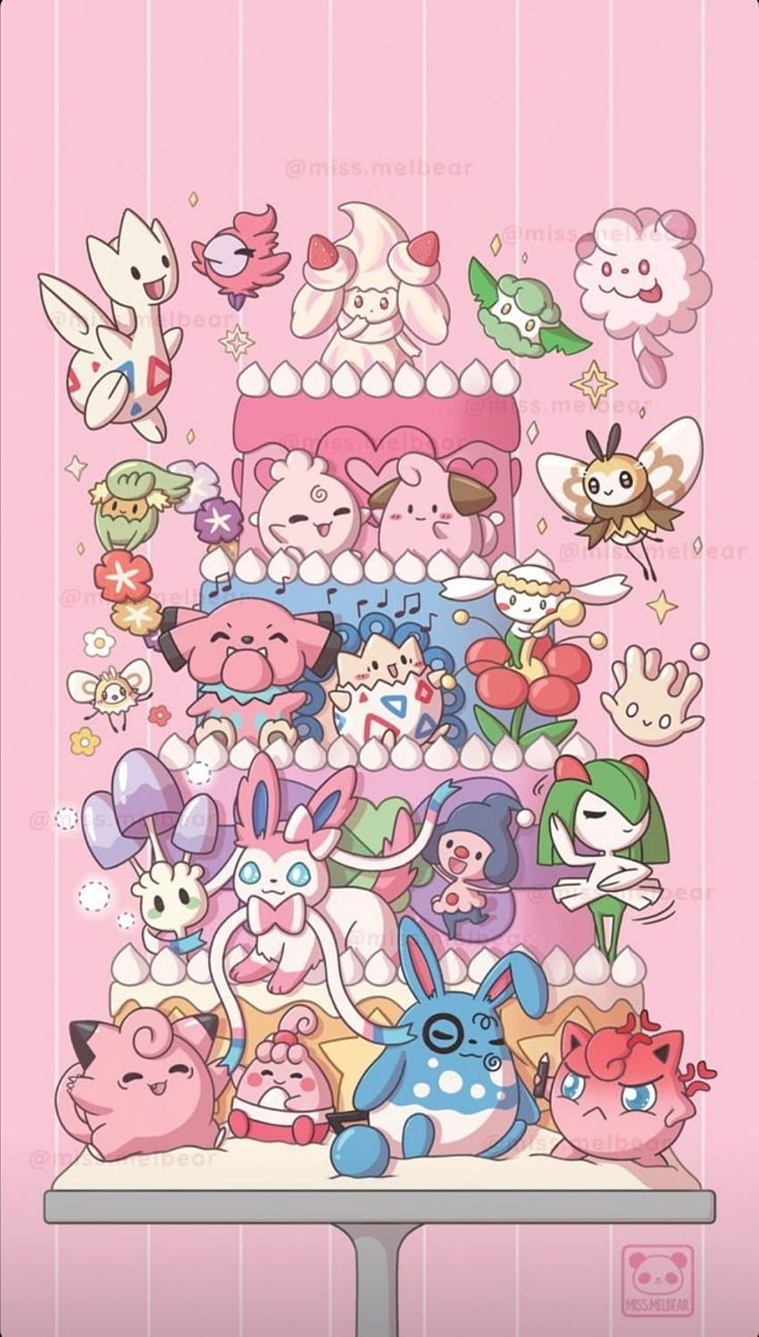  Pokémon Hintergrundbild 850x1498. Aesthetic pokemon } ✨ Fairy Edition ✨ in 2021 HD phone wallpaper