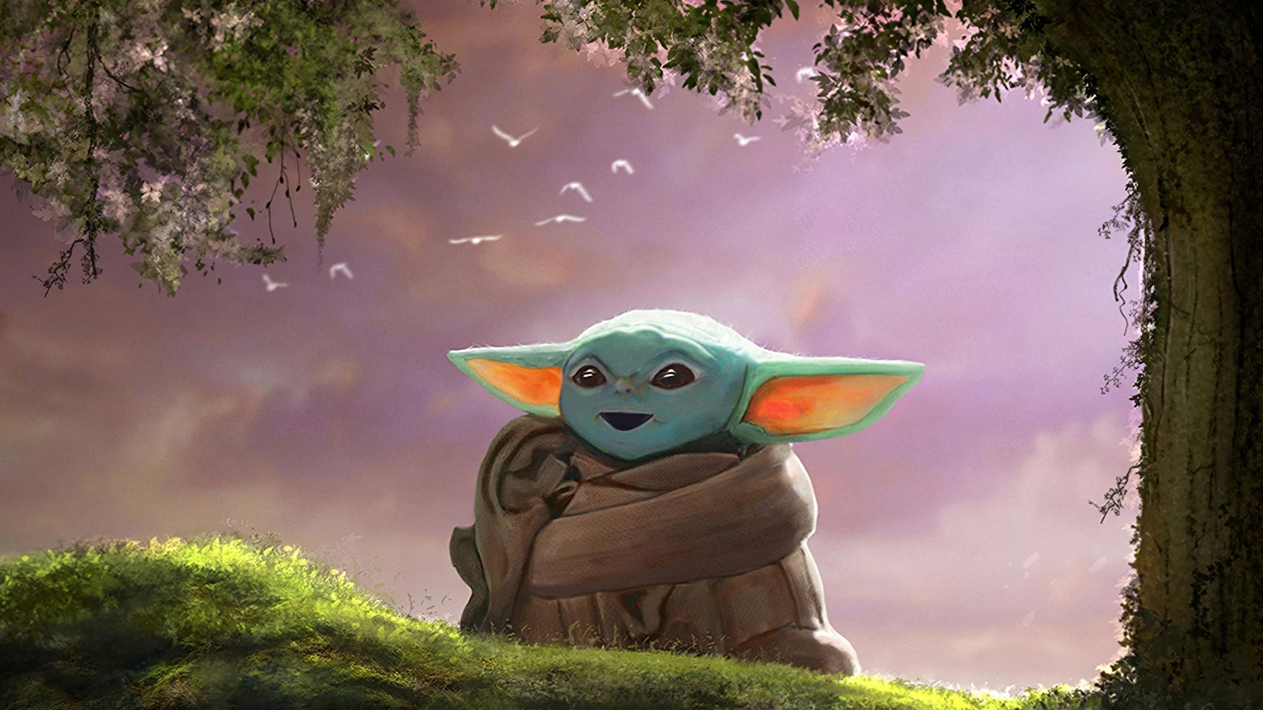  Baby Yoda Hintergrundbild 2560x1440. Baby yoda Wallpaper Download