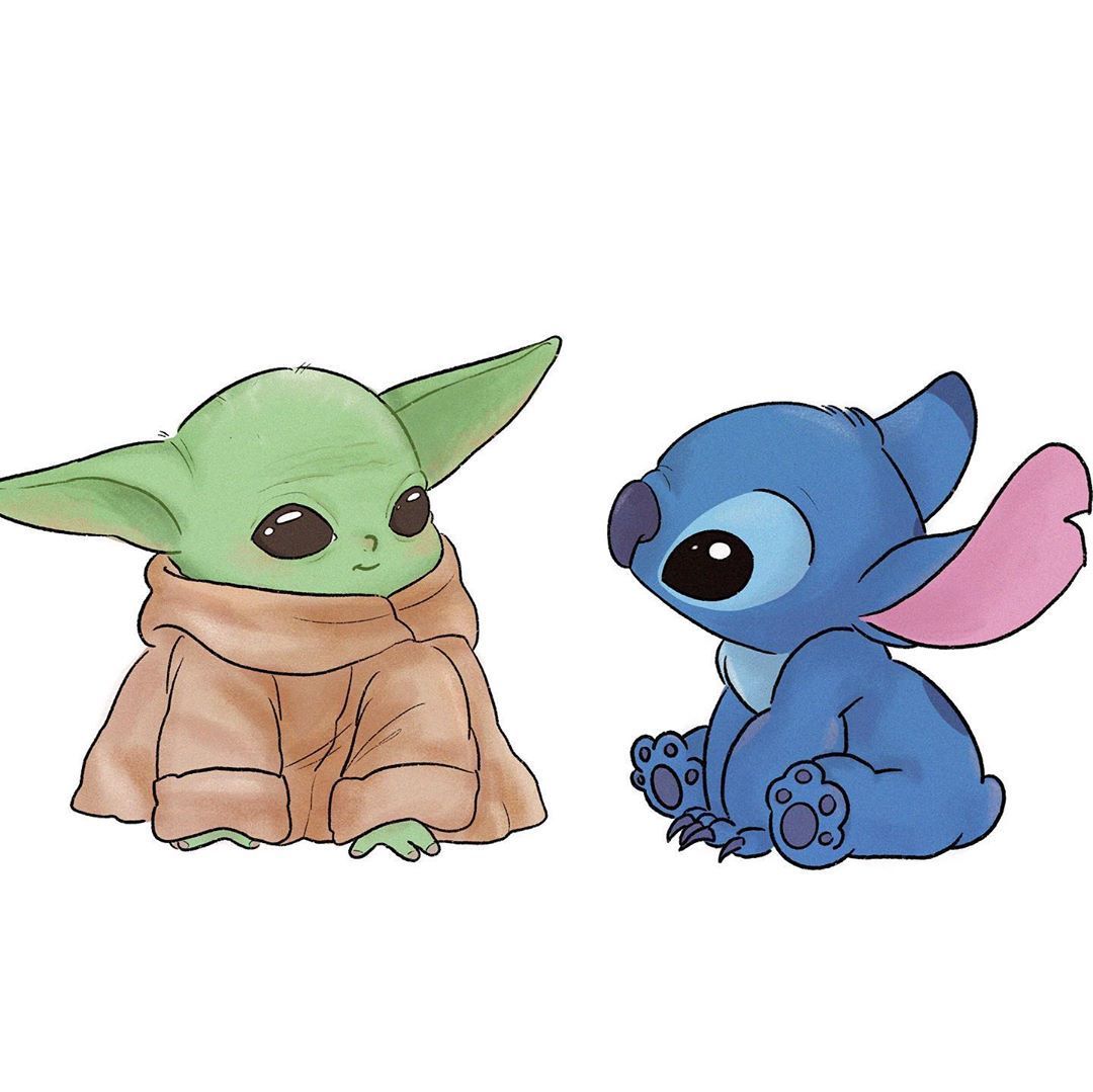  Baby Yoda Hintergrundbild 1080x1079. Baby Yoda And Stitch Wallpaper