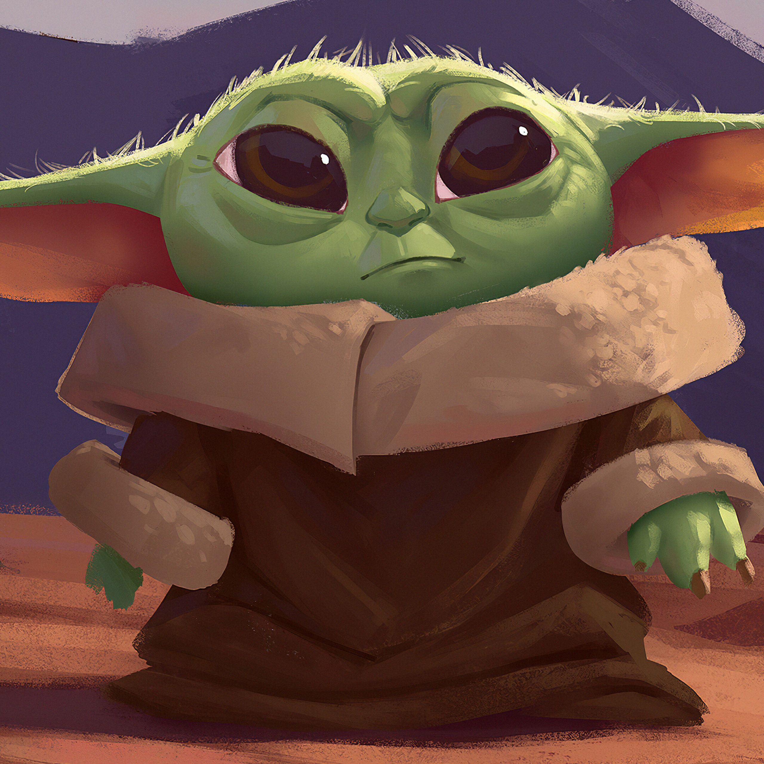  Baby Yoda Hintergrundbild 2560x2560. Baby Yoda Wallpaper
