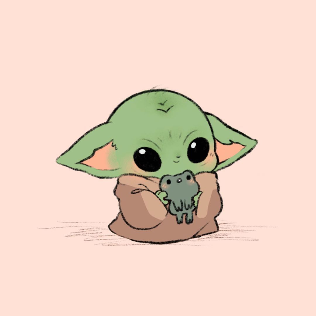  Baby Yoda Hintergrundbild 1080x1080. Cute Baby Yoda Drawings Wallpaper