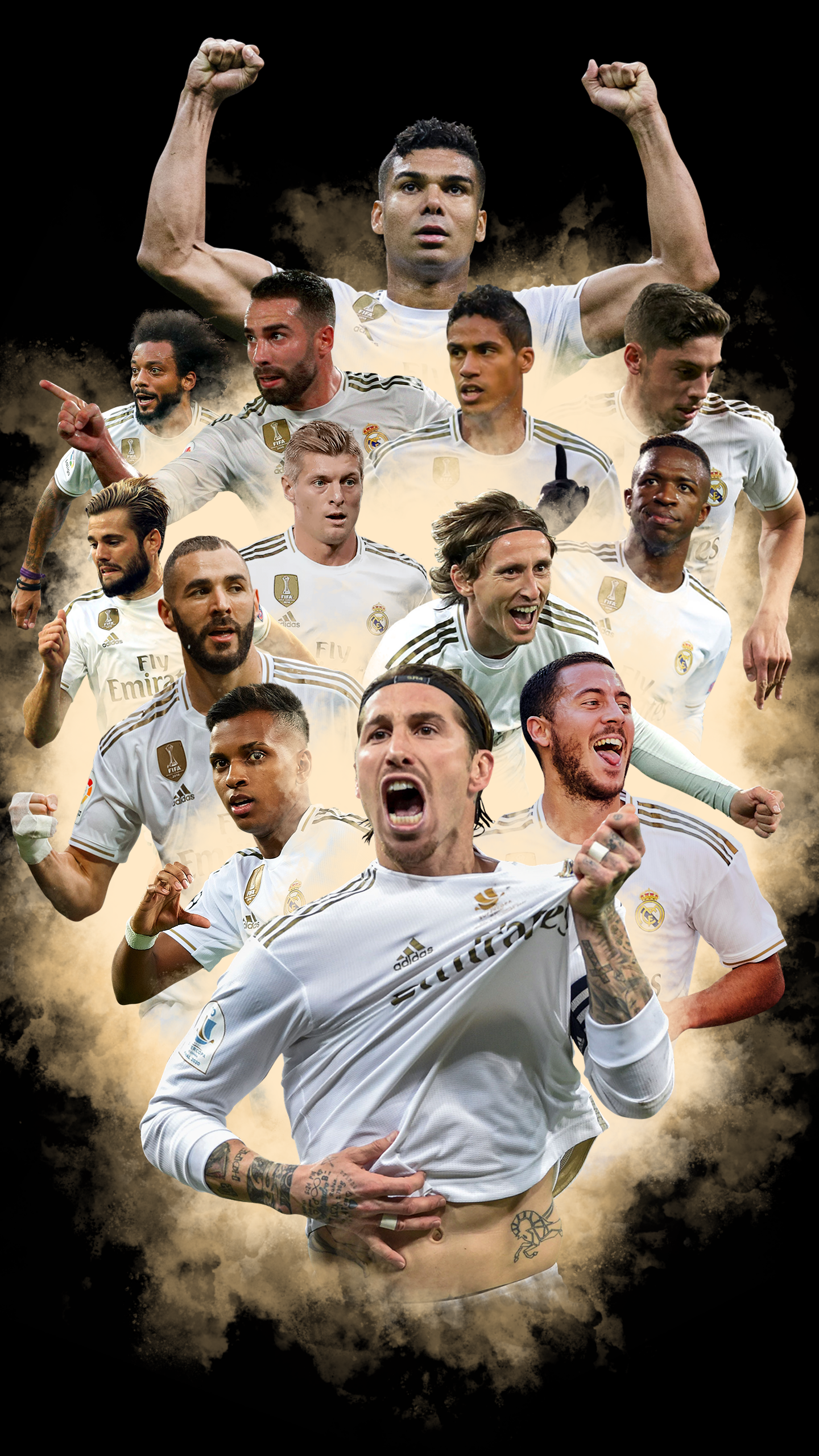 Real Madrid Hintergrundbild 1440x2560. OC AMOLED Real Madrid Wallpaper