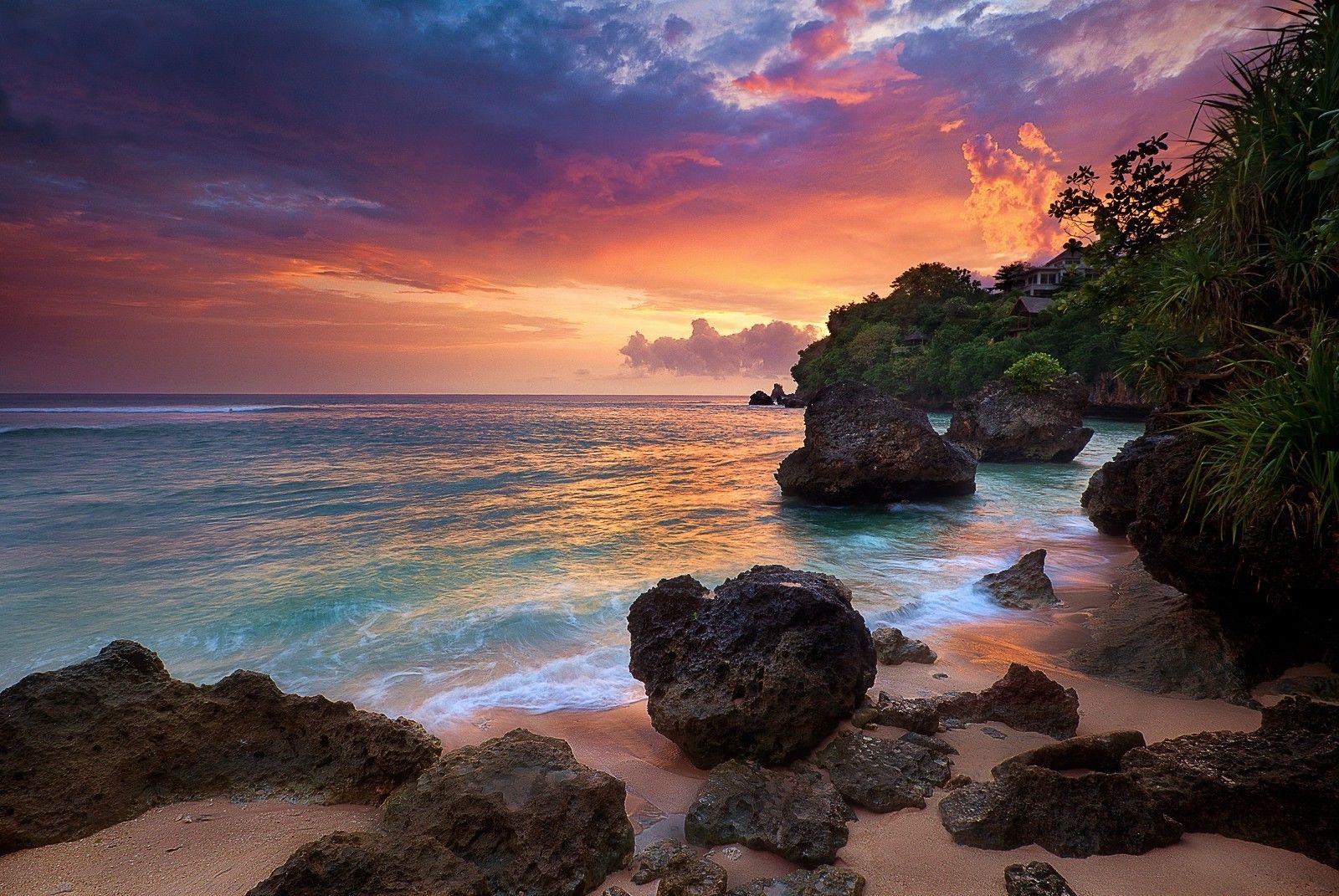  Bali Hintergrundbild 1600x1071. Bali, Sunrise, Indonesia, Nature, Clouds, Sea, Rock, Landscape, Shrubs, Sand Wallpaper HD / Desktop and Mobile Background